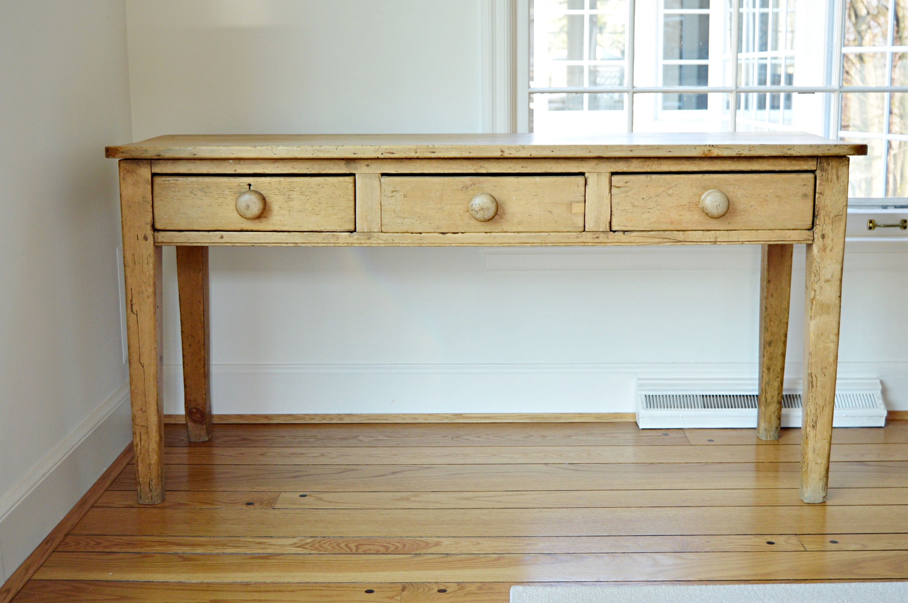 French Pine Console Table