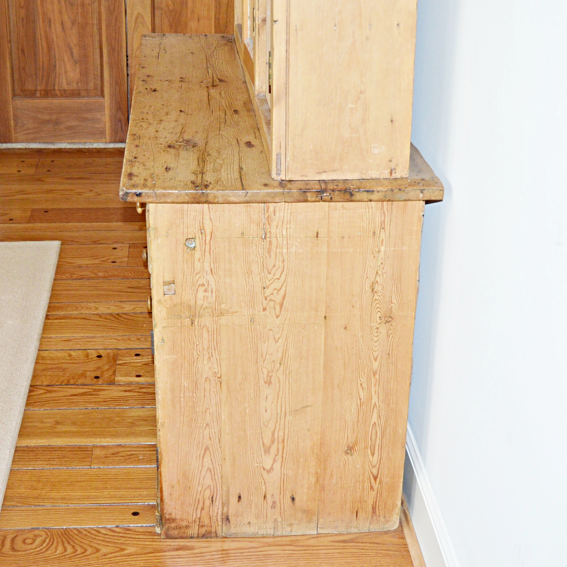 Country French Style Pine Step Back Cupboard