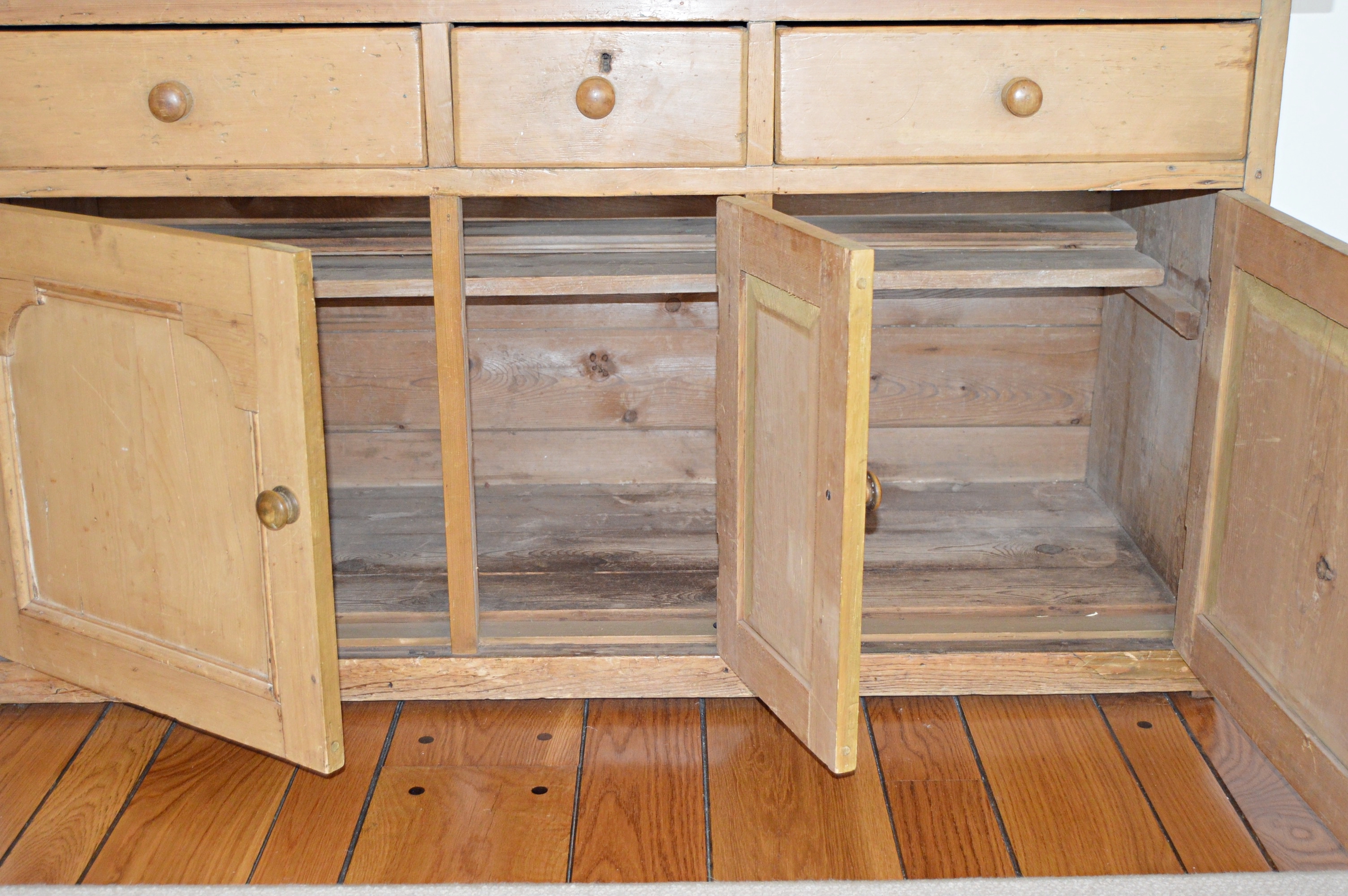 Country French Style Pine Step Back Cupboard