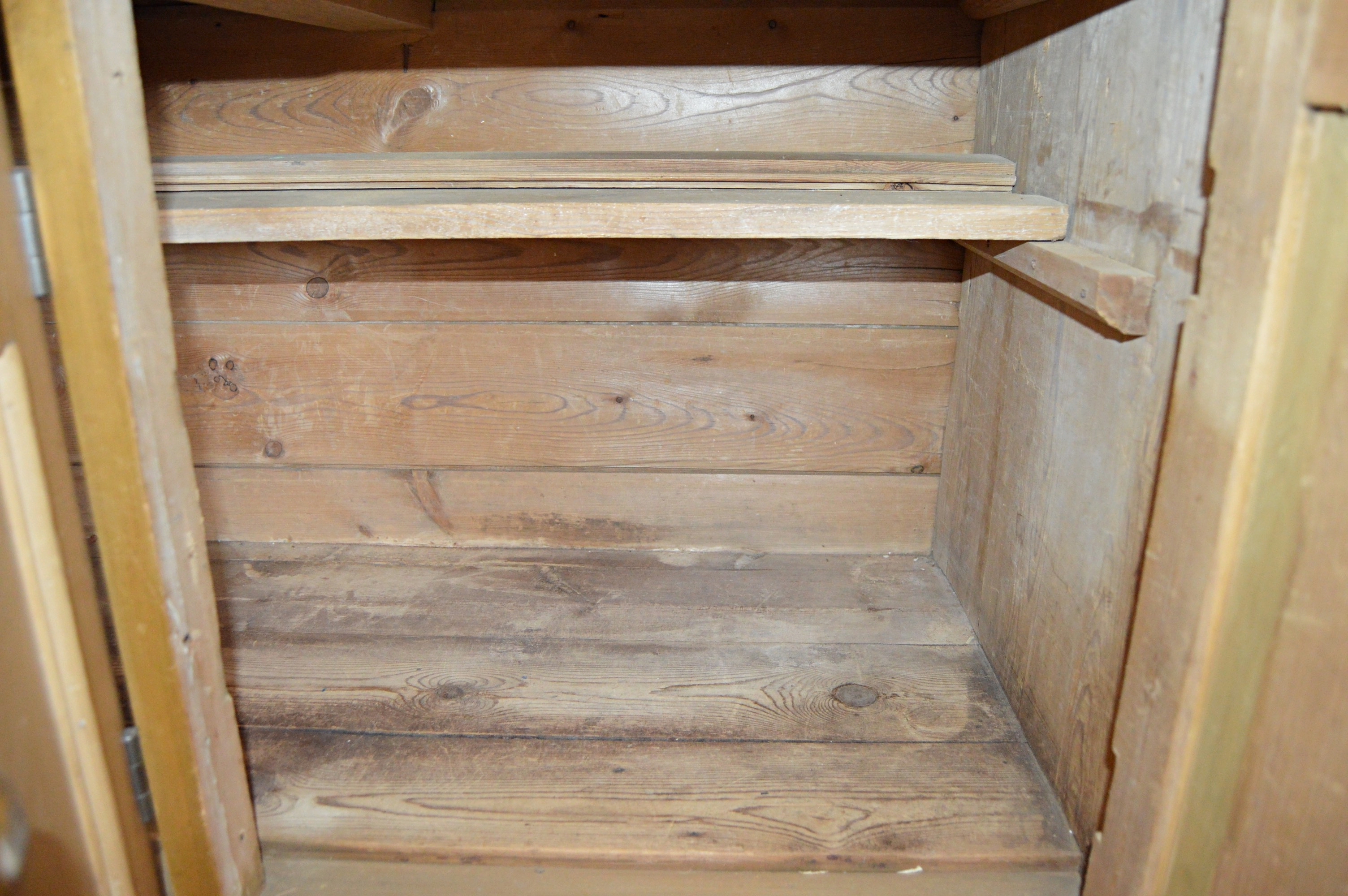 Country French Style Pine Step Back Cupboard