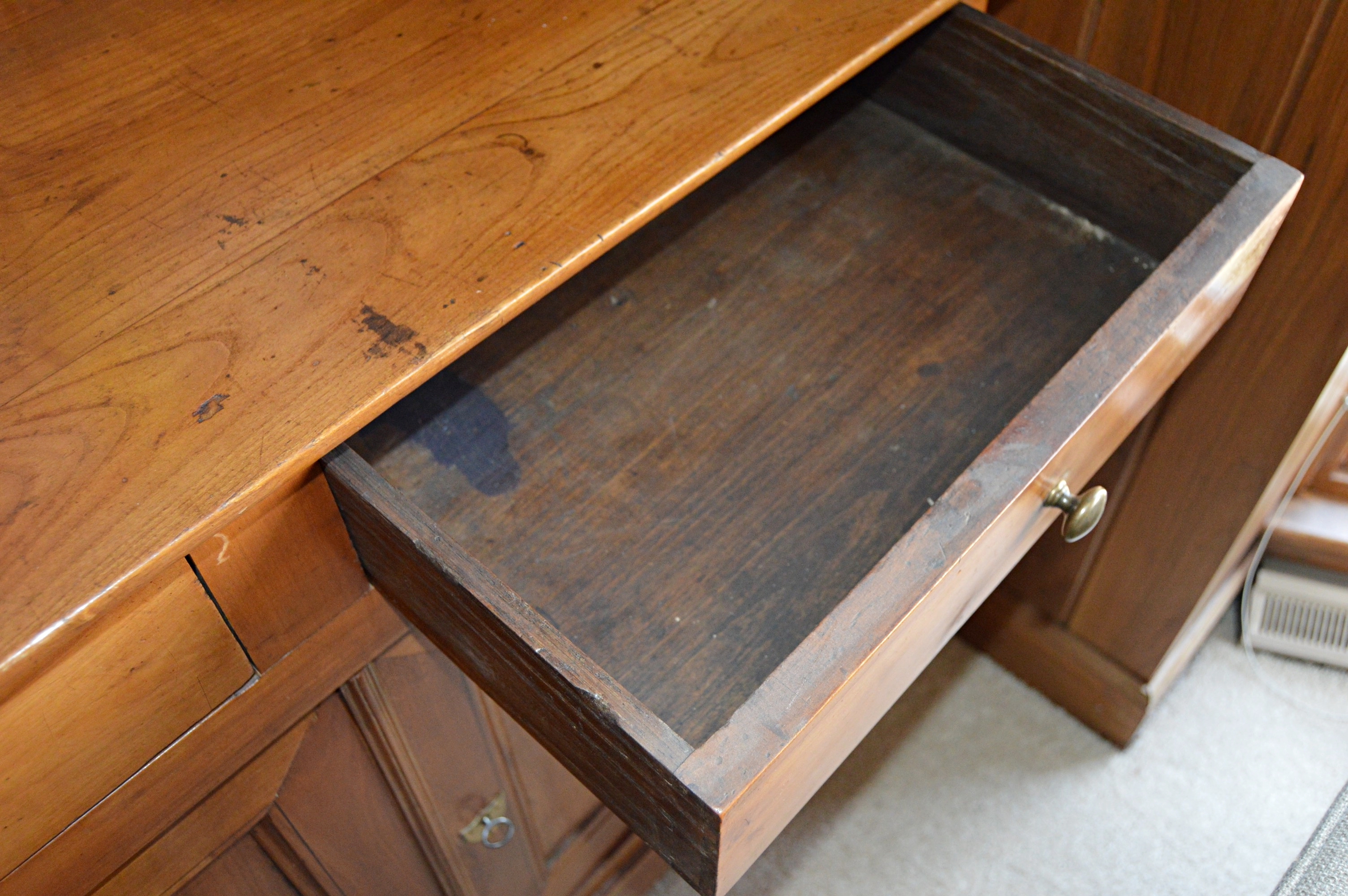 Antique French Style Fruitwood Sideboard