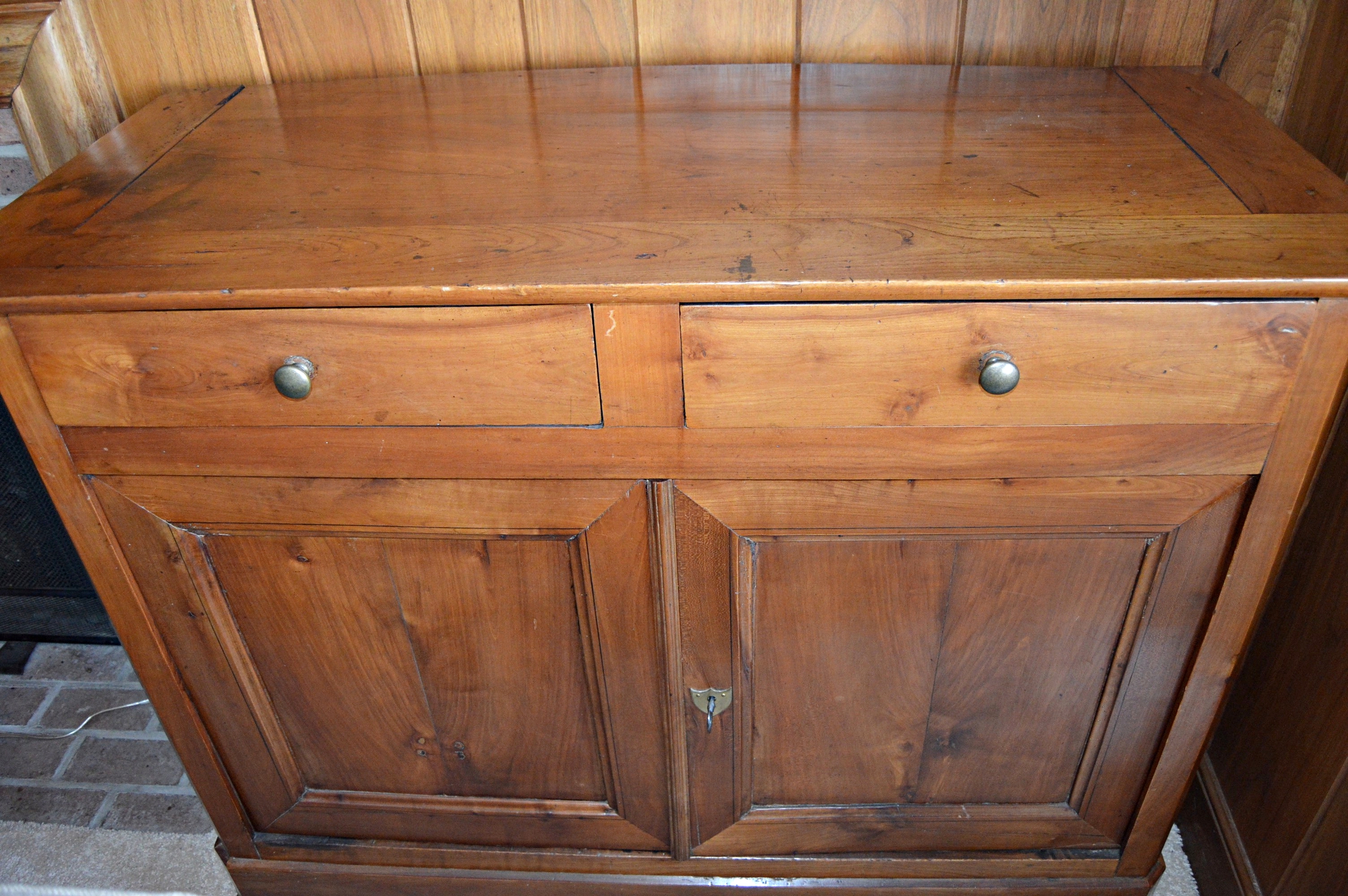 Antique French Style Fruitwood Sideboard
