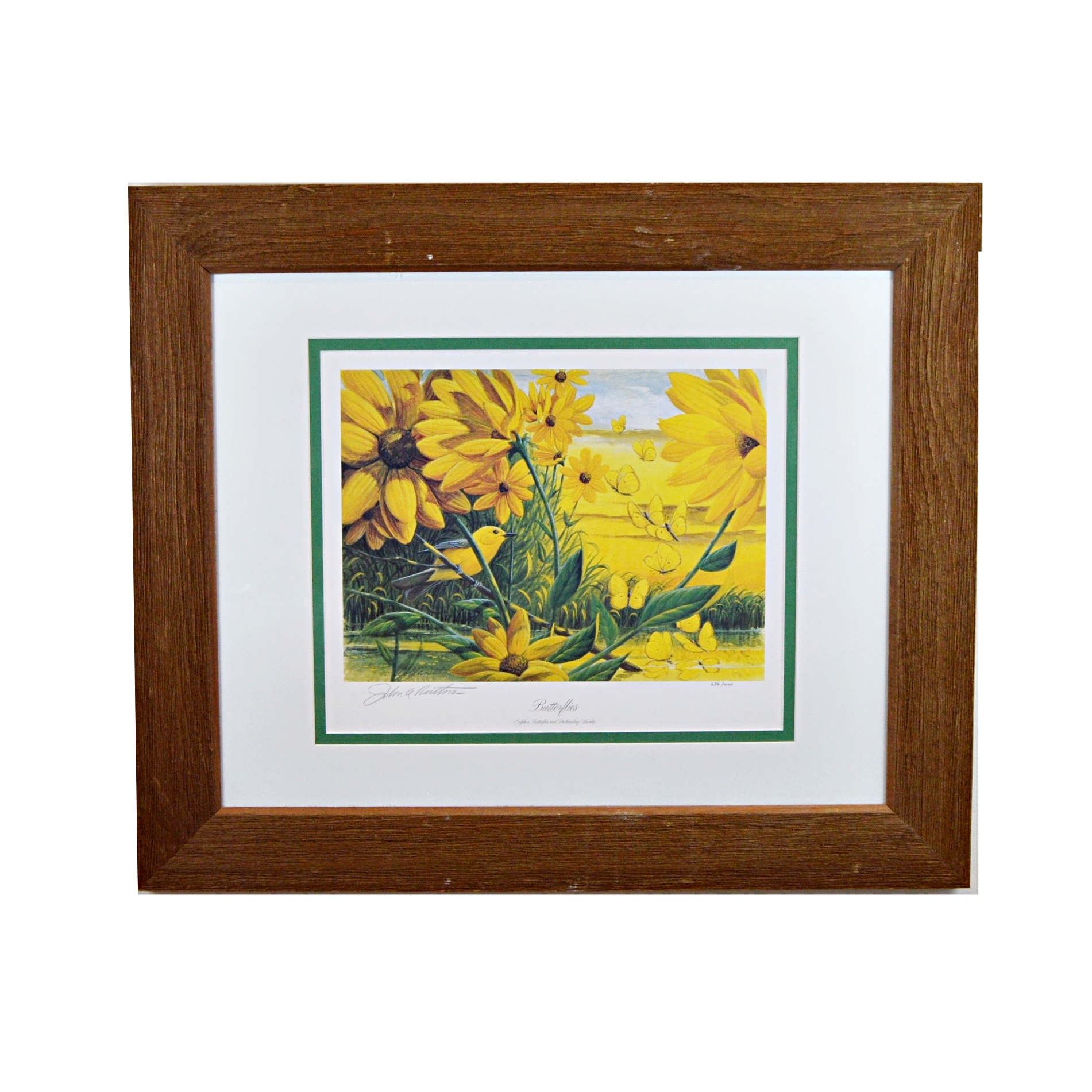 John Ruthven Limited Edition Offset Lithograph "Butterflies"