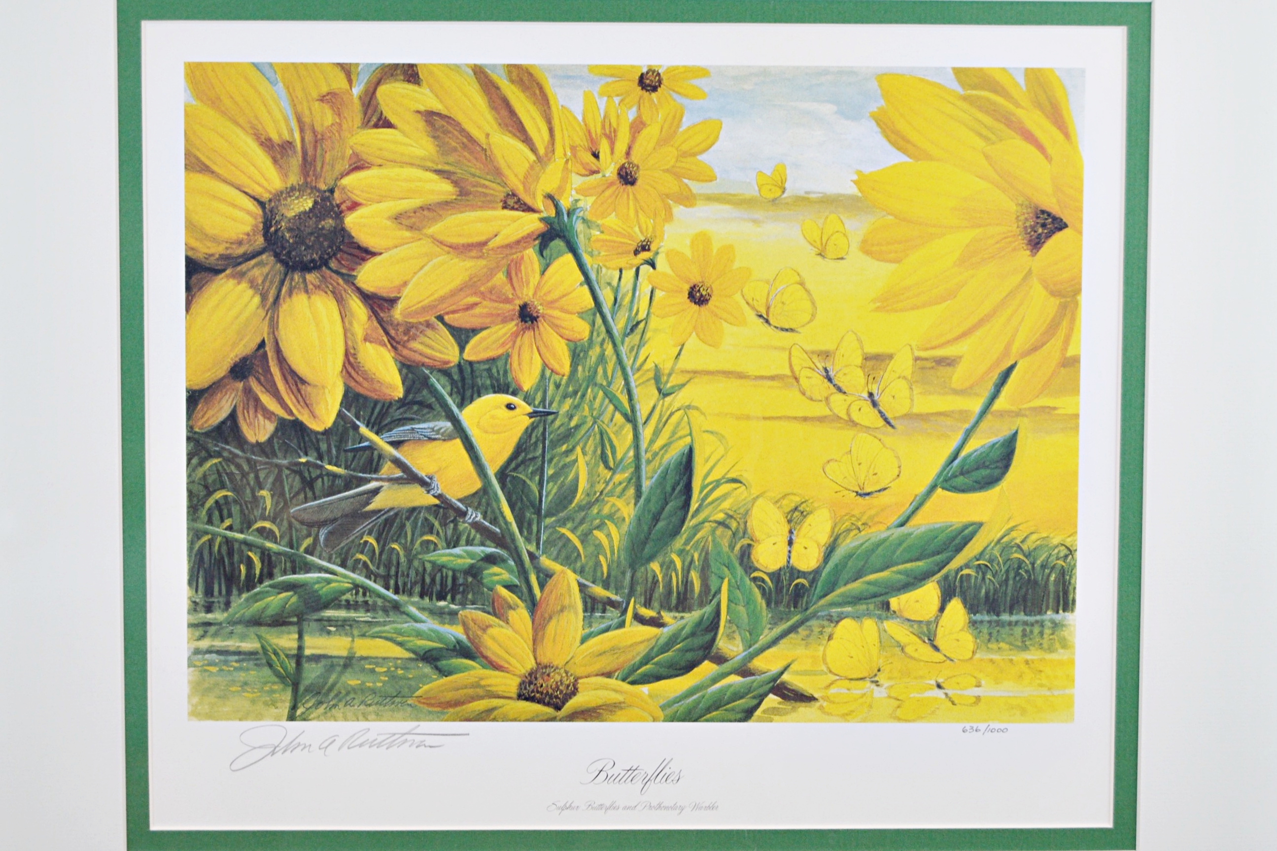 John Ruthven Limited Edition Offset Lithograph "Butterflies"