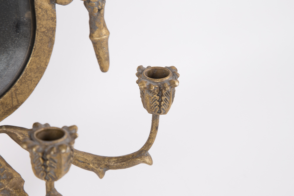 Ornate Wall Mirror with Candelabra