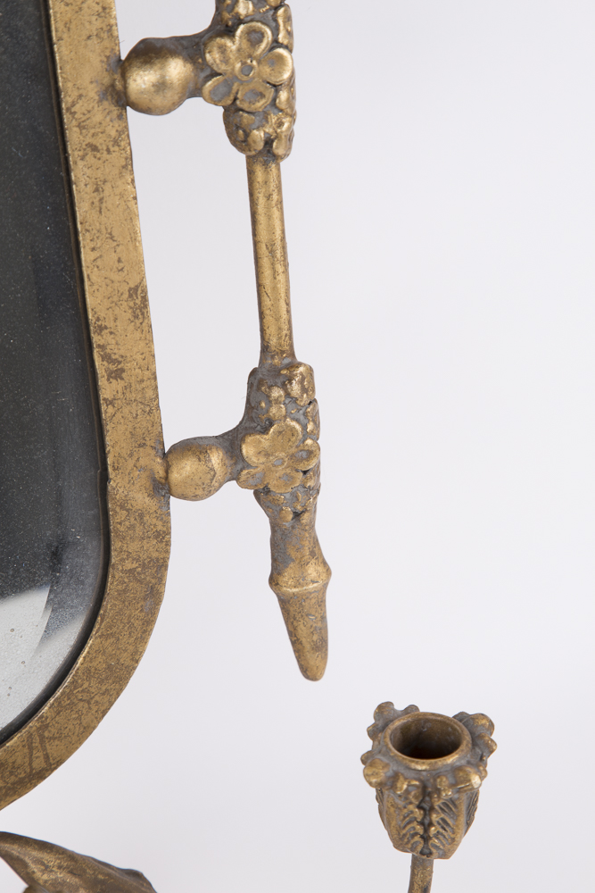 Ornate Wall Mirror with Candelabra