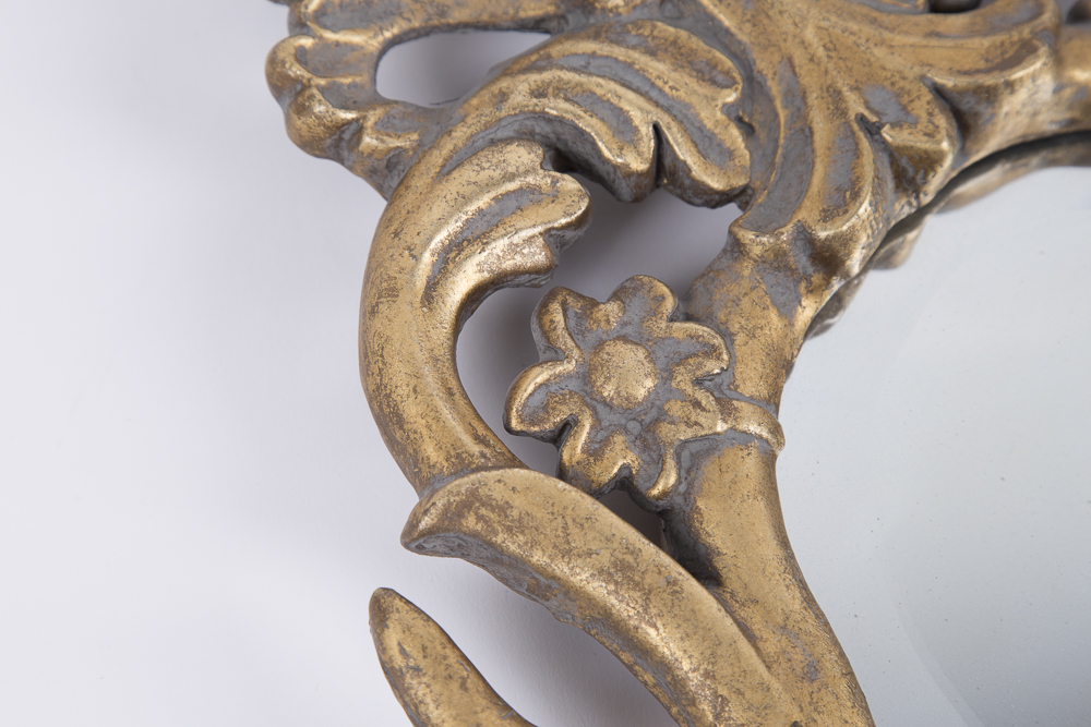 Ornate Wall Mirror with Candelabra