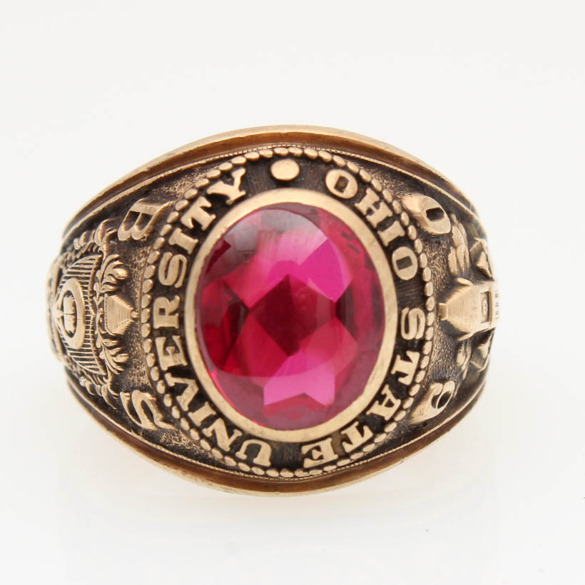 10K Yellow Gold Men's Ohio State 1960 Class Ring