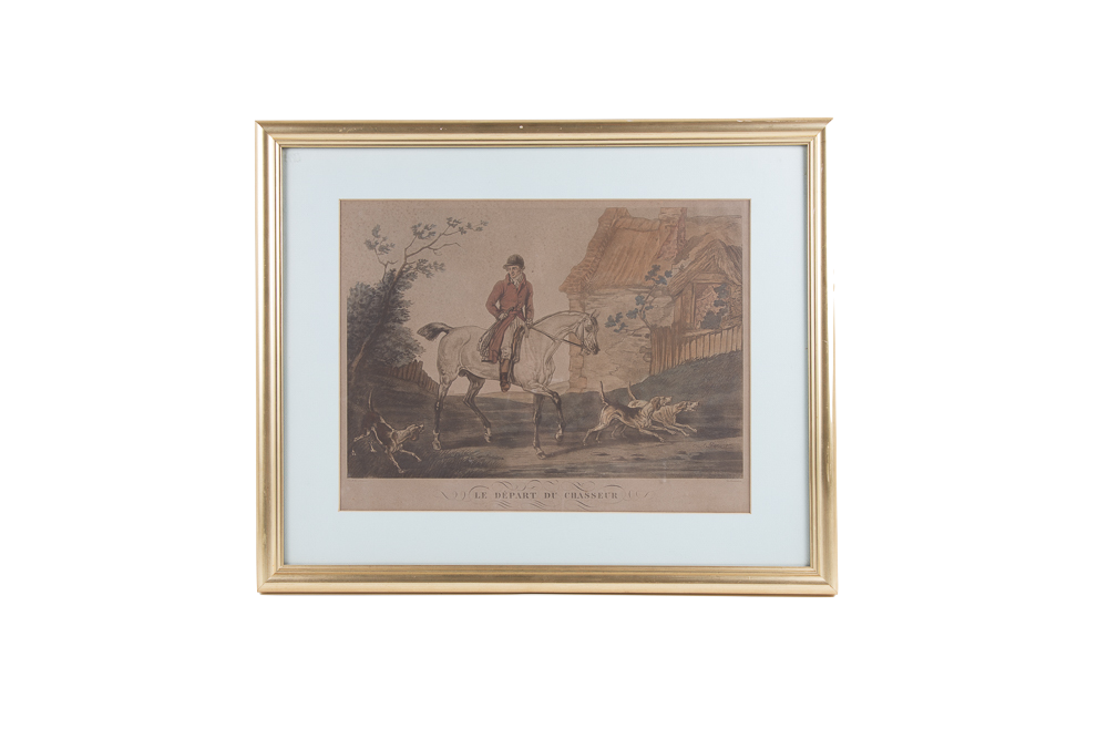 Set of Antique Hand Colored Prints