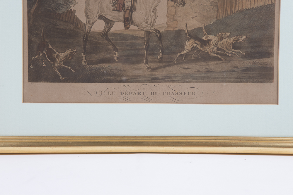 Set of Antique Hand Colored Prints