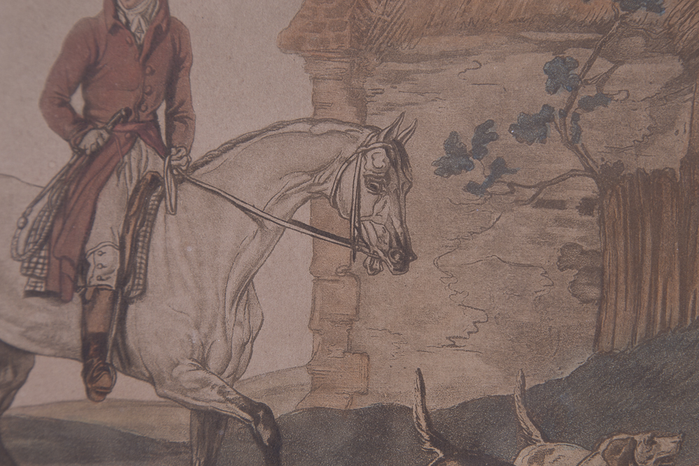 Set of Antique Hand Colored Prints