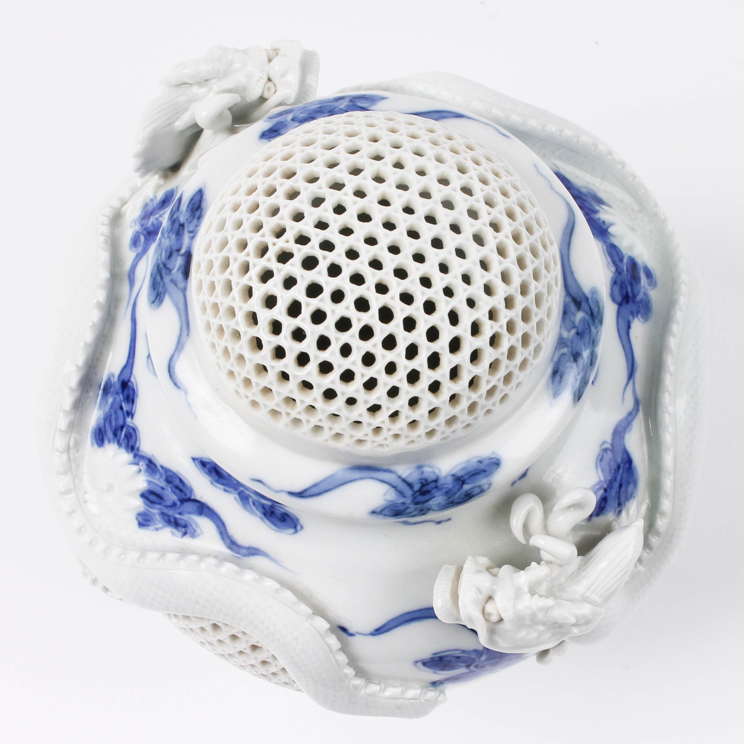 Japanese Mikawachi Ware Porcelain Incense Burner