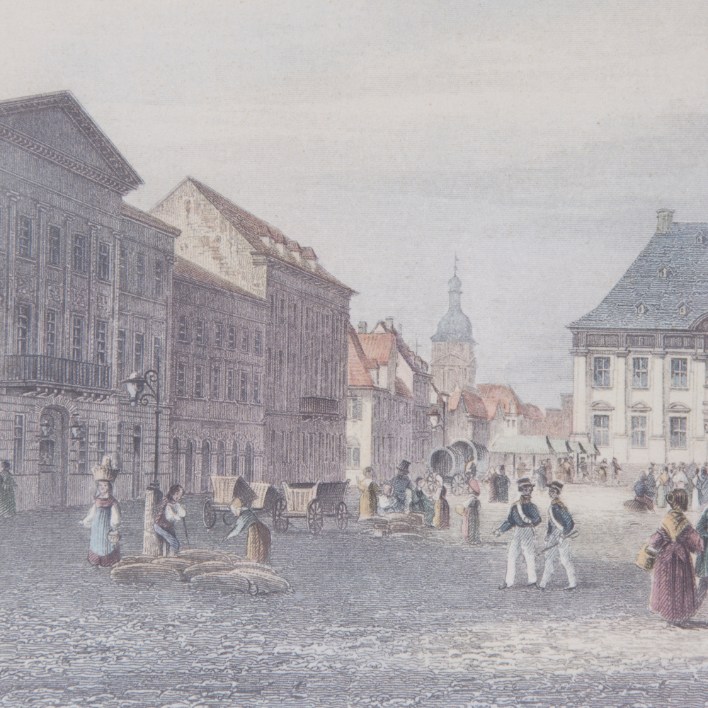 Set of Antique Hand Colored Prints