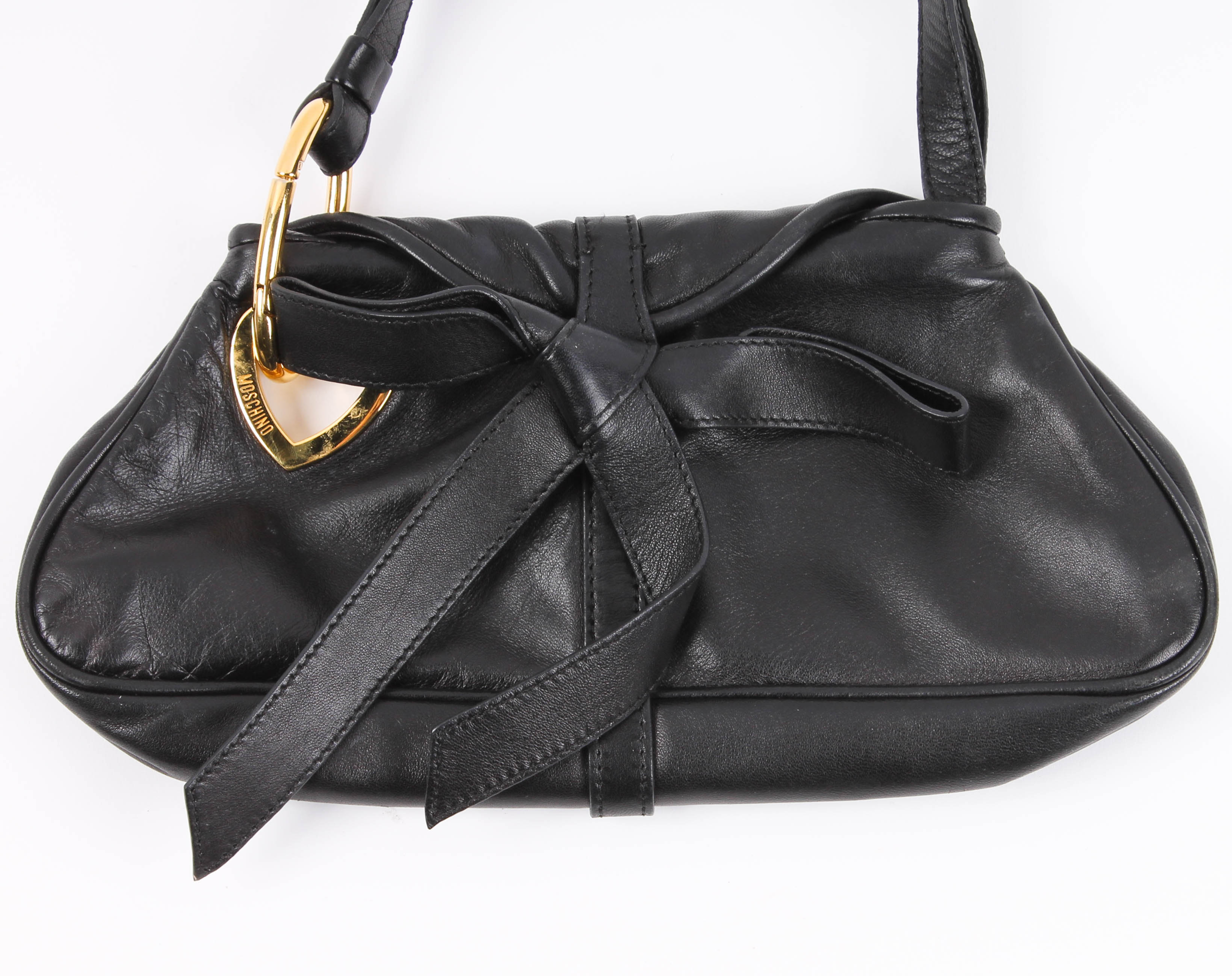 Moschino Black Leather Handbag