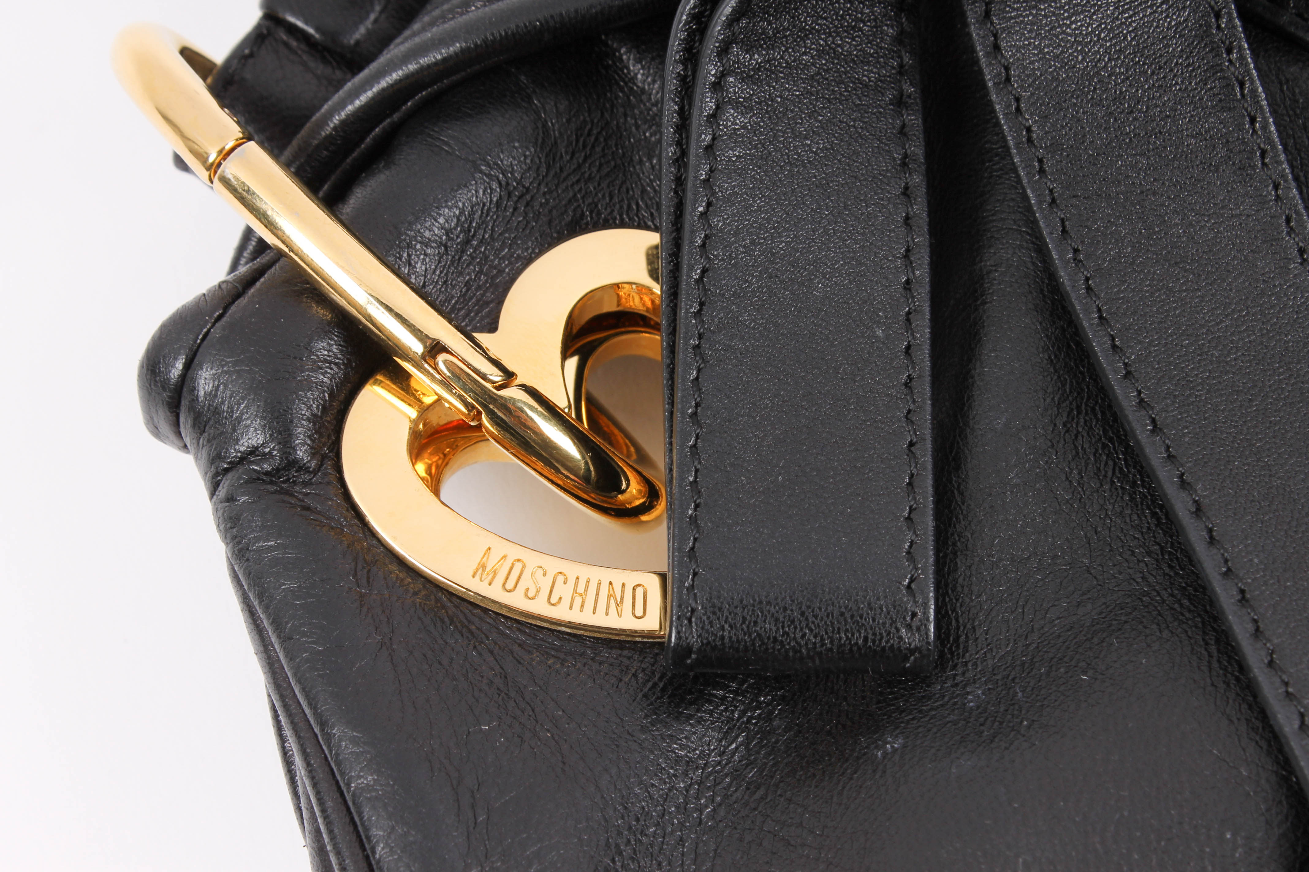 Moschino Black Leather Handbag
