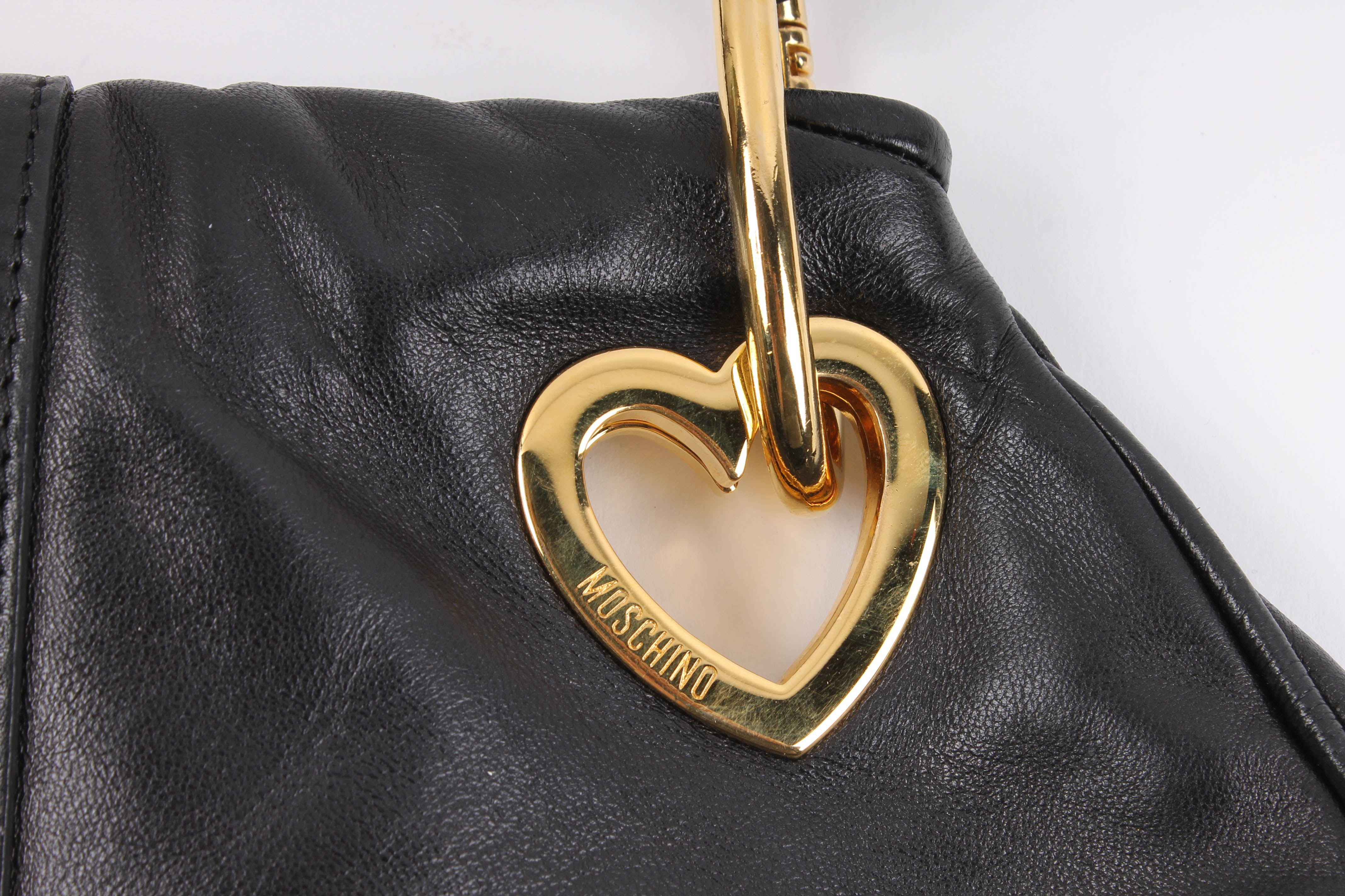 Moschino Black Leather Handbag