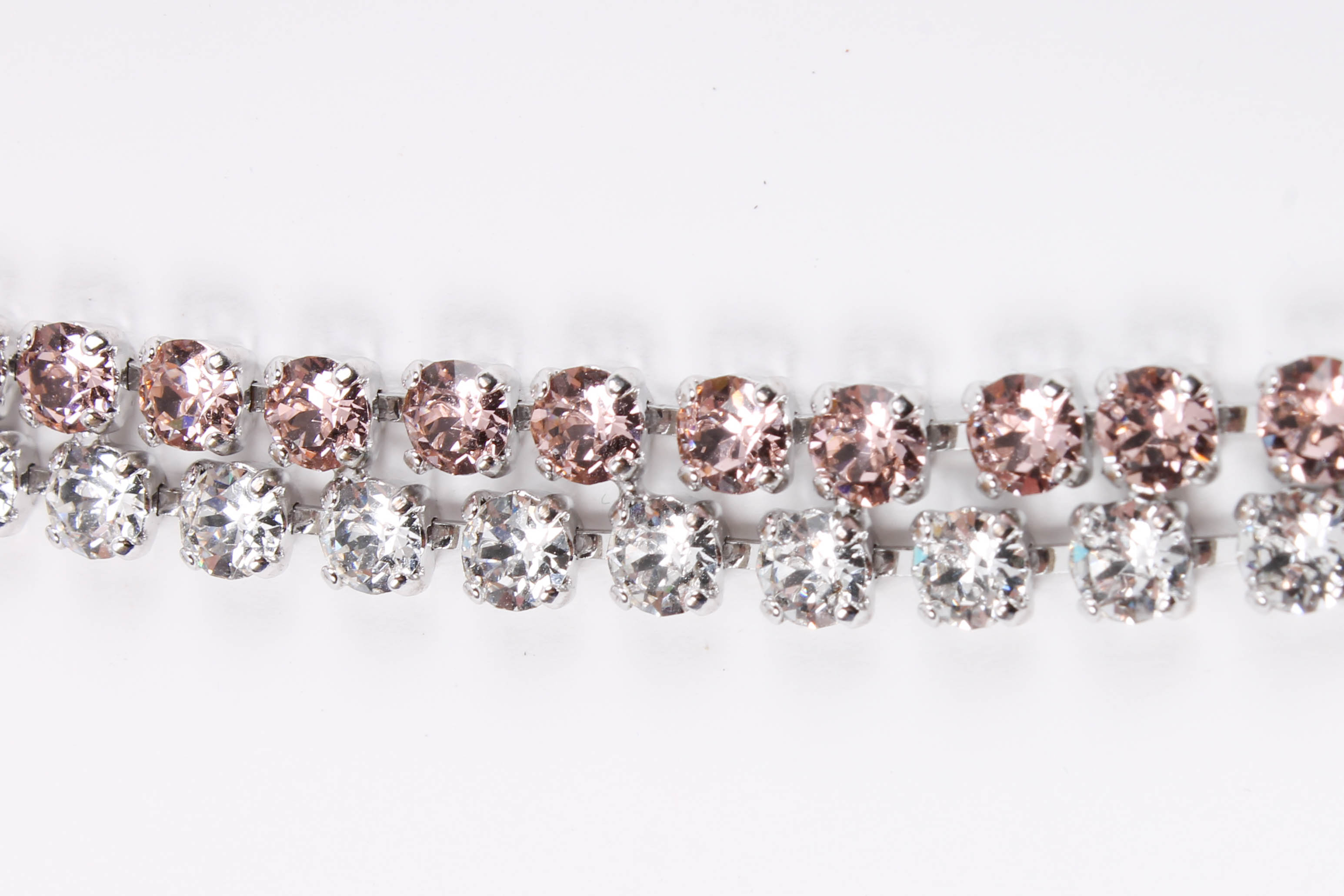 Swarovski Pink and White Crystal Necklace