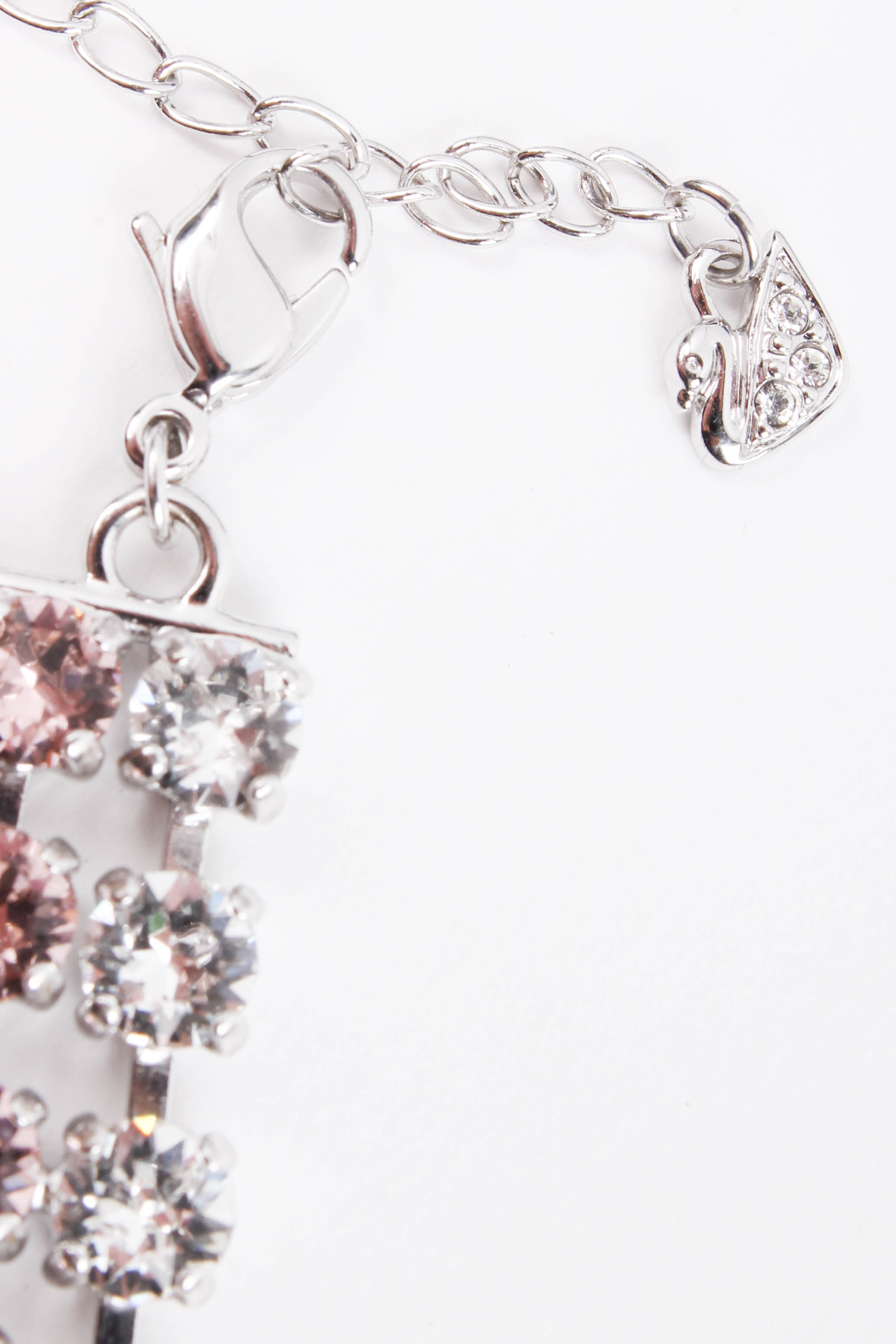 Swarovski Pink and White Crystal Necklace