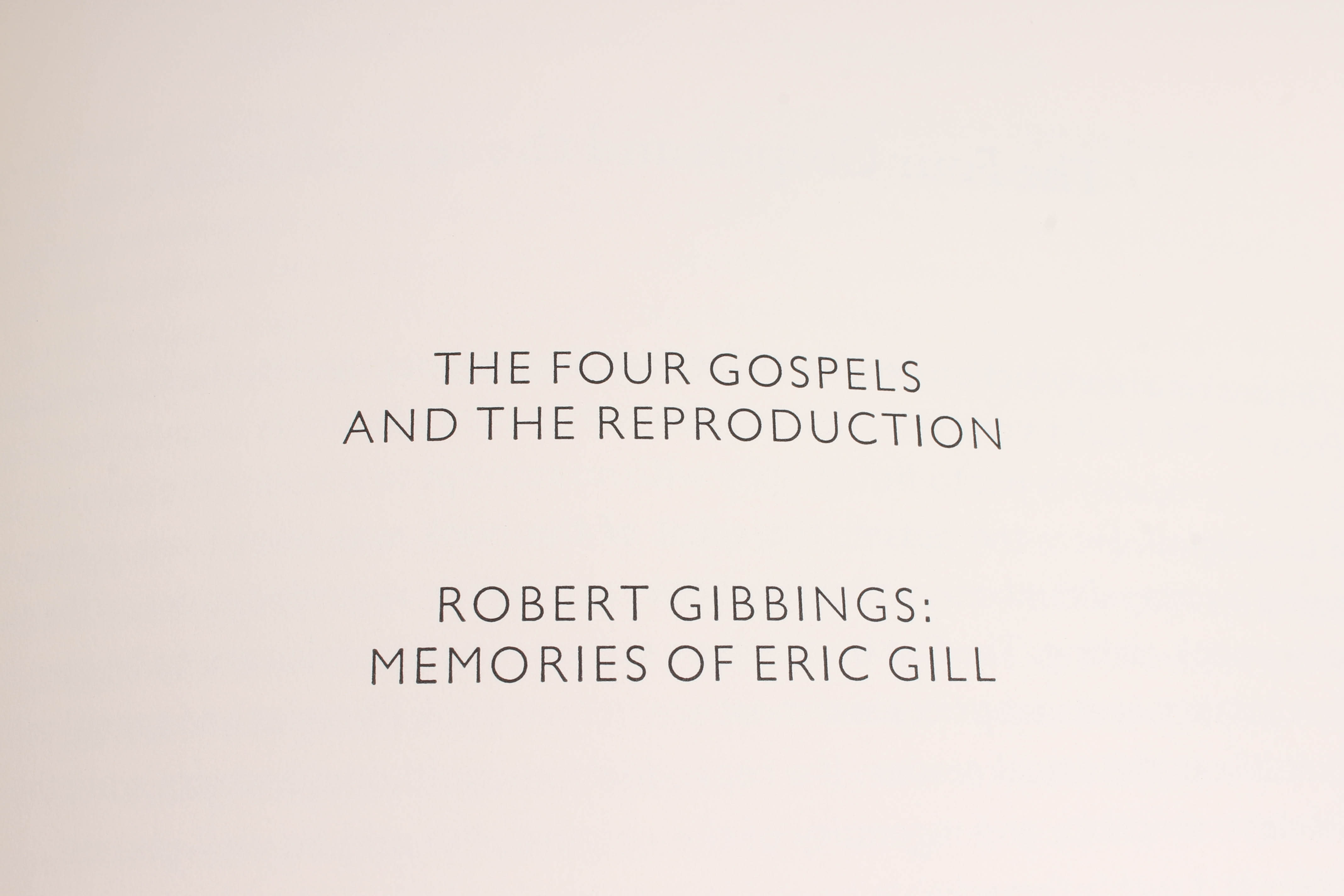 Eric Gill Illustrated Limited Edition Book "The Four Gospels"