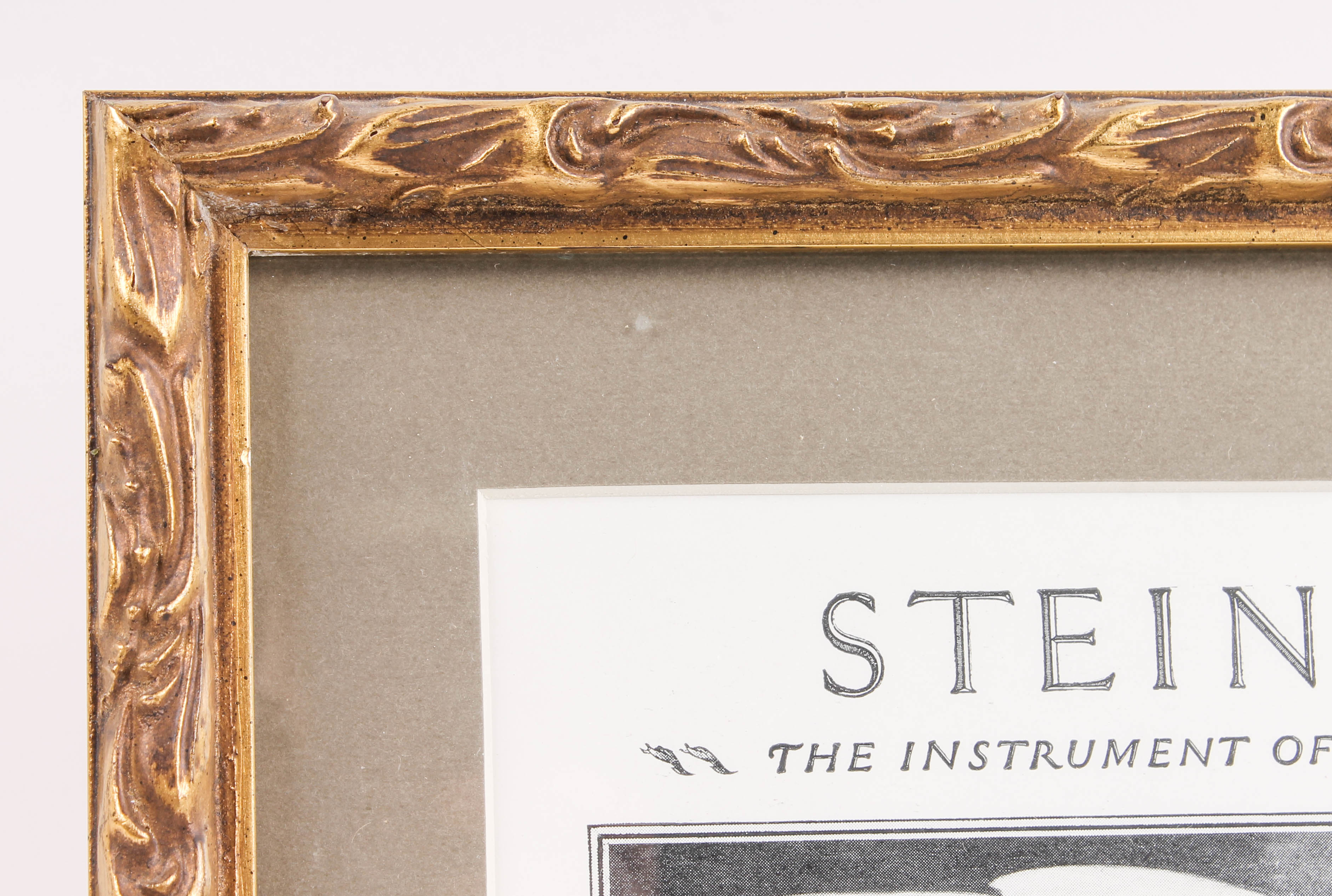 Pair of Vintage Framed Steinway Piano Advertisements