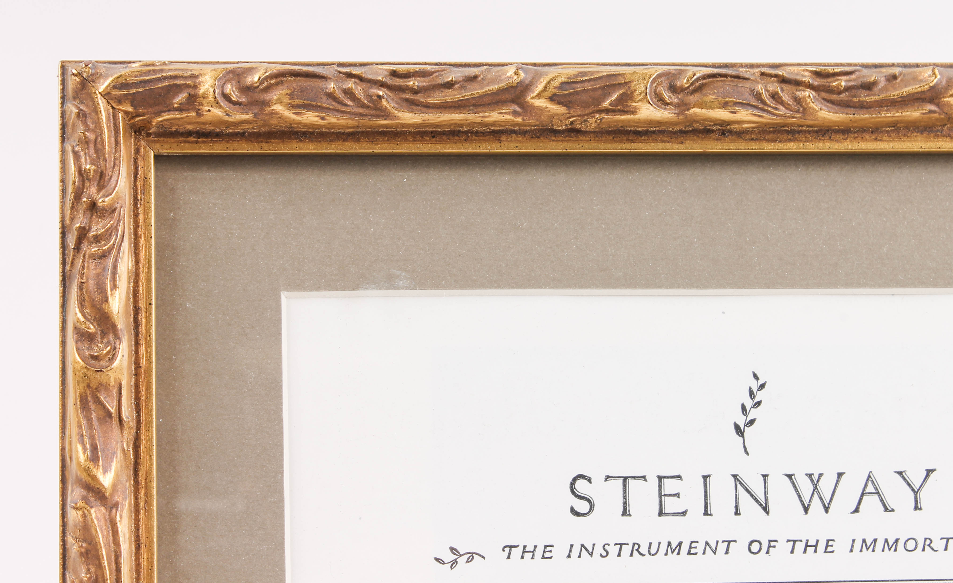 Pair of Vintage Framed Steinway Piano Advertisements