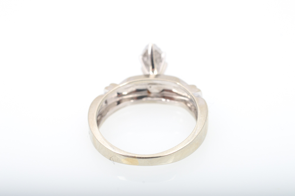 10K White Gold Diamond Wedding Set