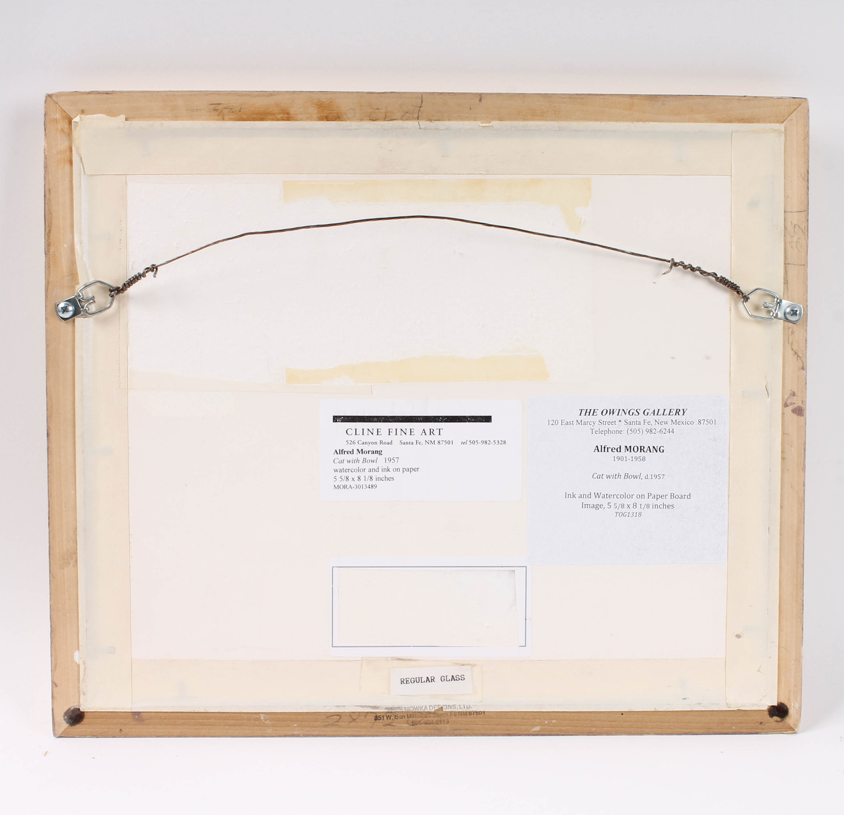 Alfred Morang Watercolor Painting "Cat with Bowl"