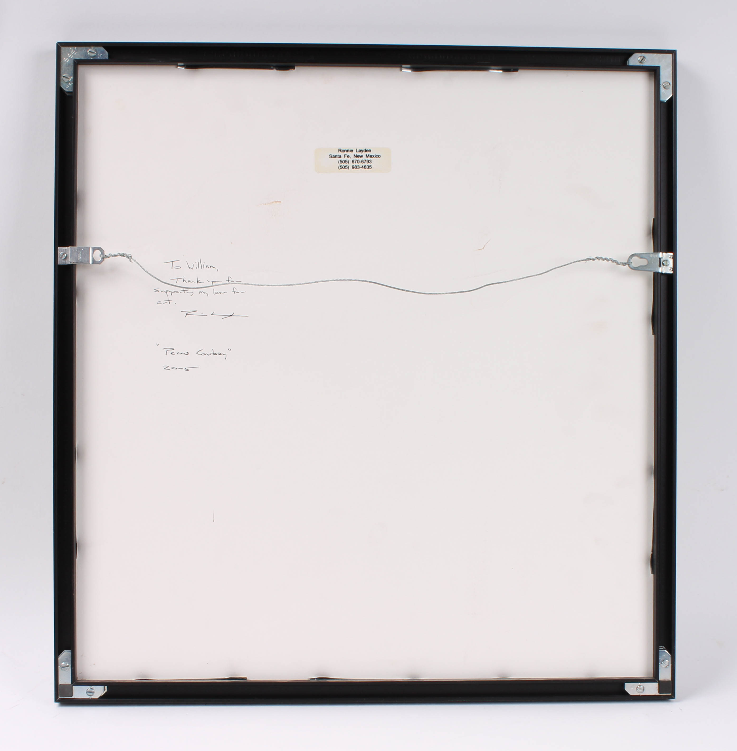 Ronnie Layden Limited Edition Photograph "Pecos Cowboy"