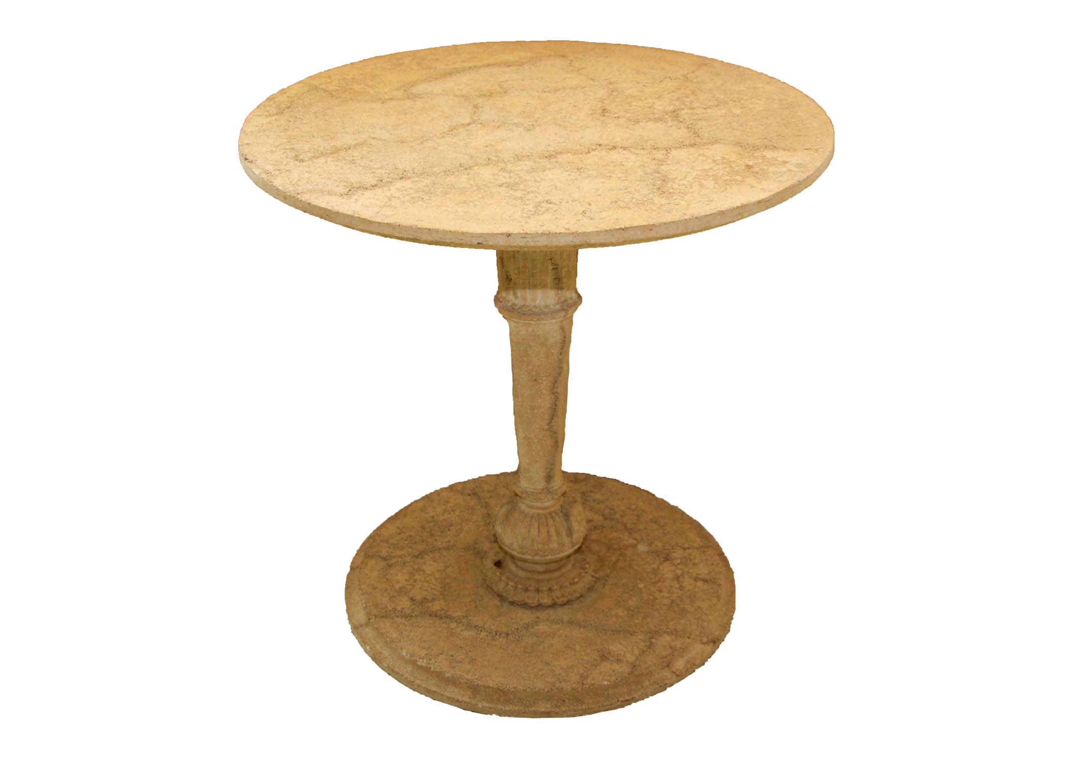 Cast Resin Pedestal Accent Table