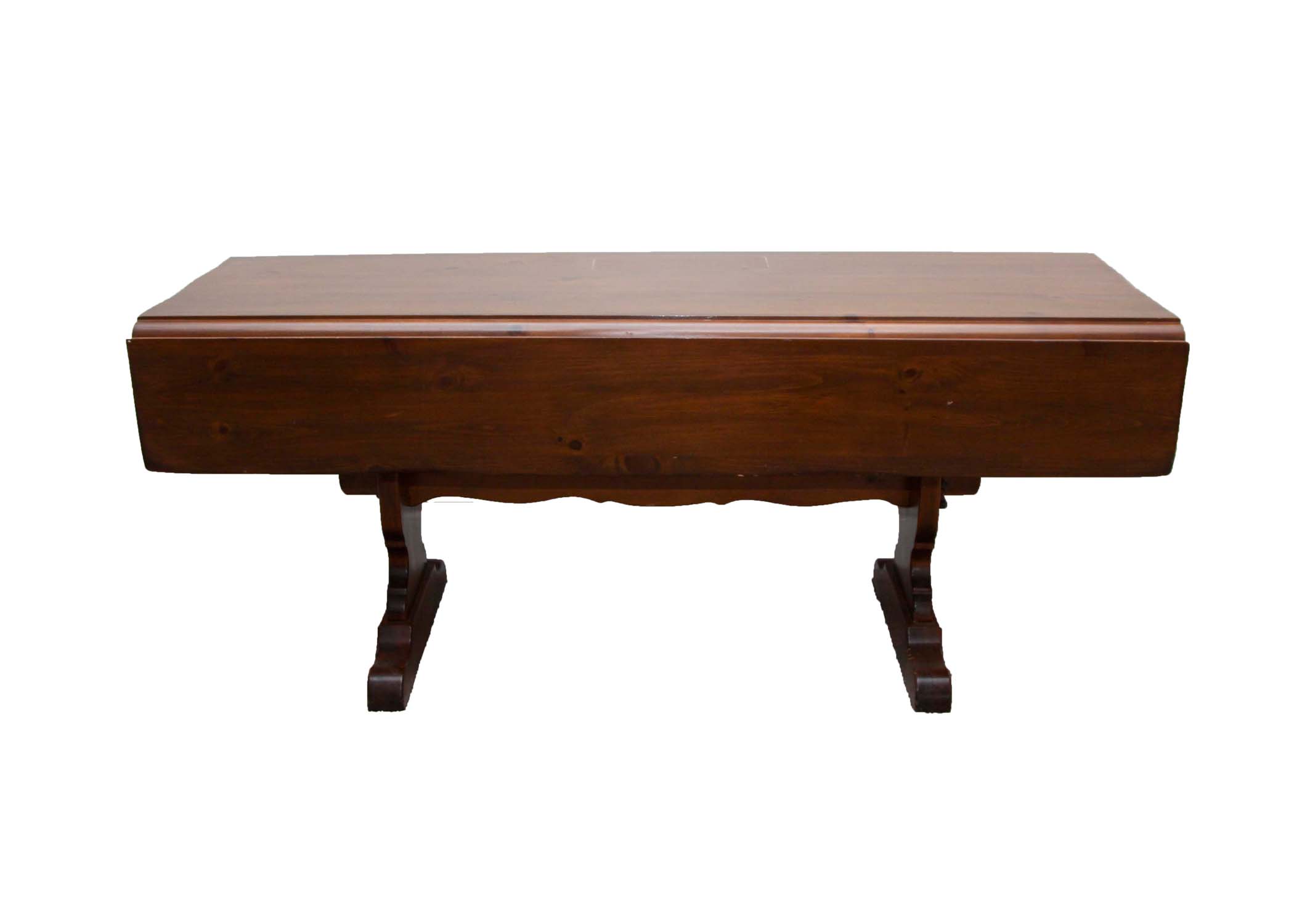 Pine Drop Leaf Trestle Table