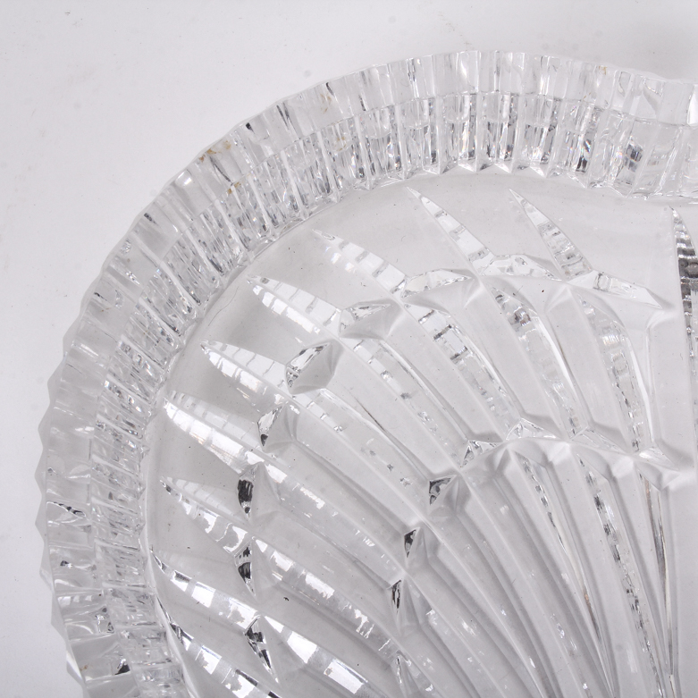 Waterford Heart Tray with Cut Glass Sugar Bowl