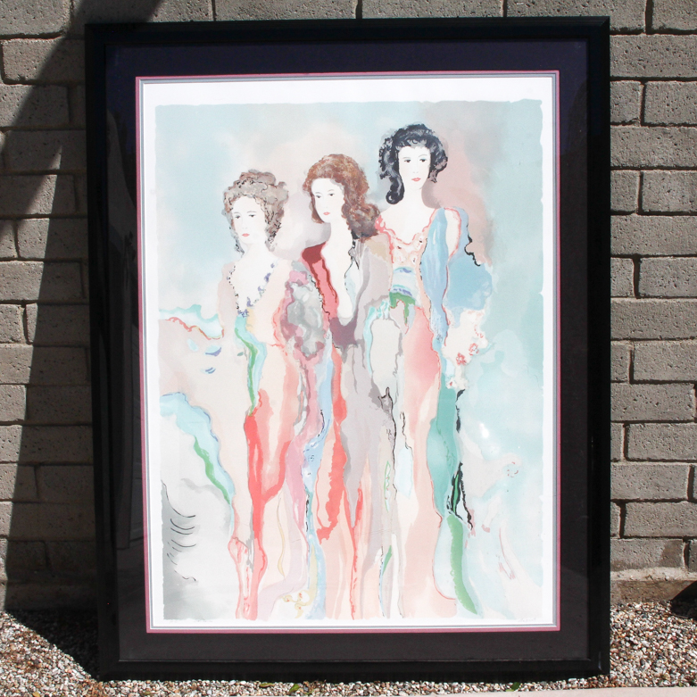 Jane Bazinet Limited Edition Serigraph "Trios Dames"
