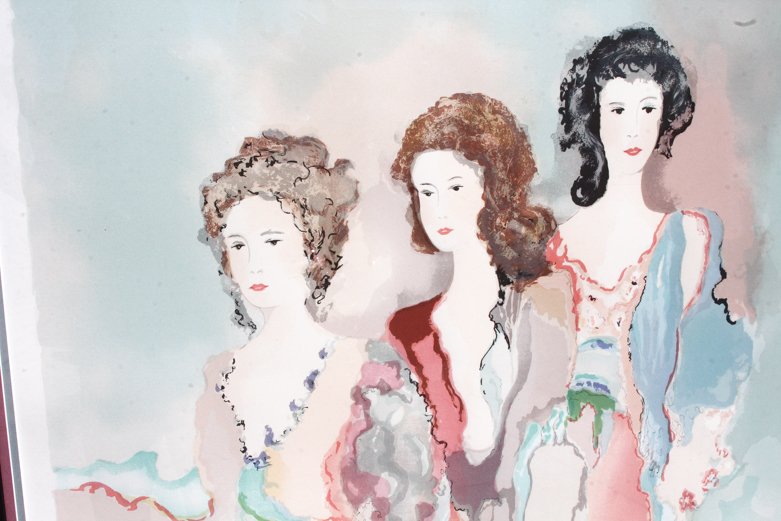Jane Bazinet Limited Edition Serigraph "Trios Dames"