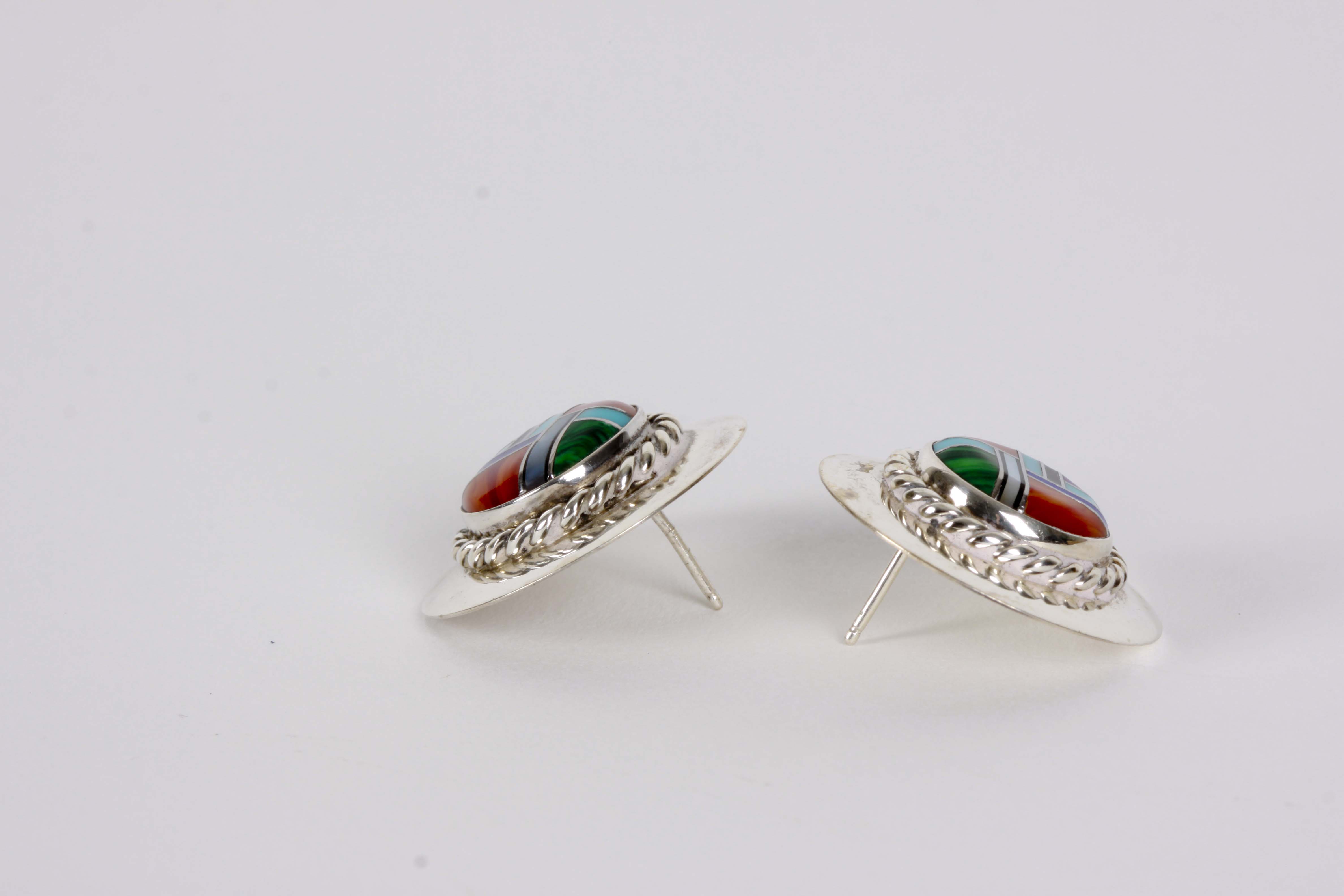 Silver Bracelet, Earrings, and Pendants