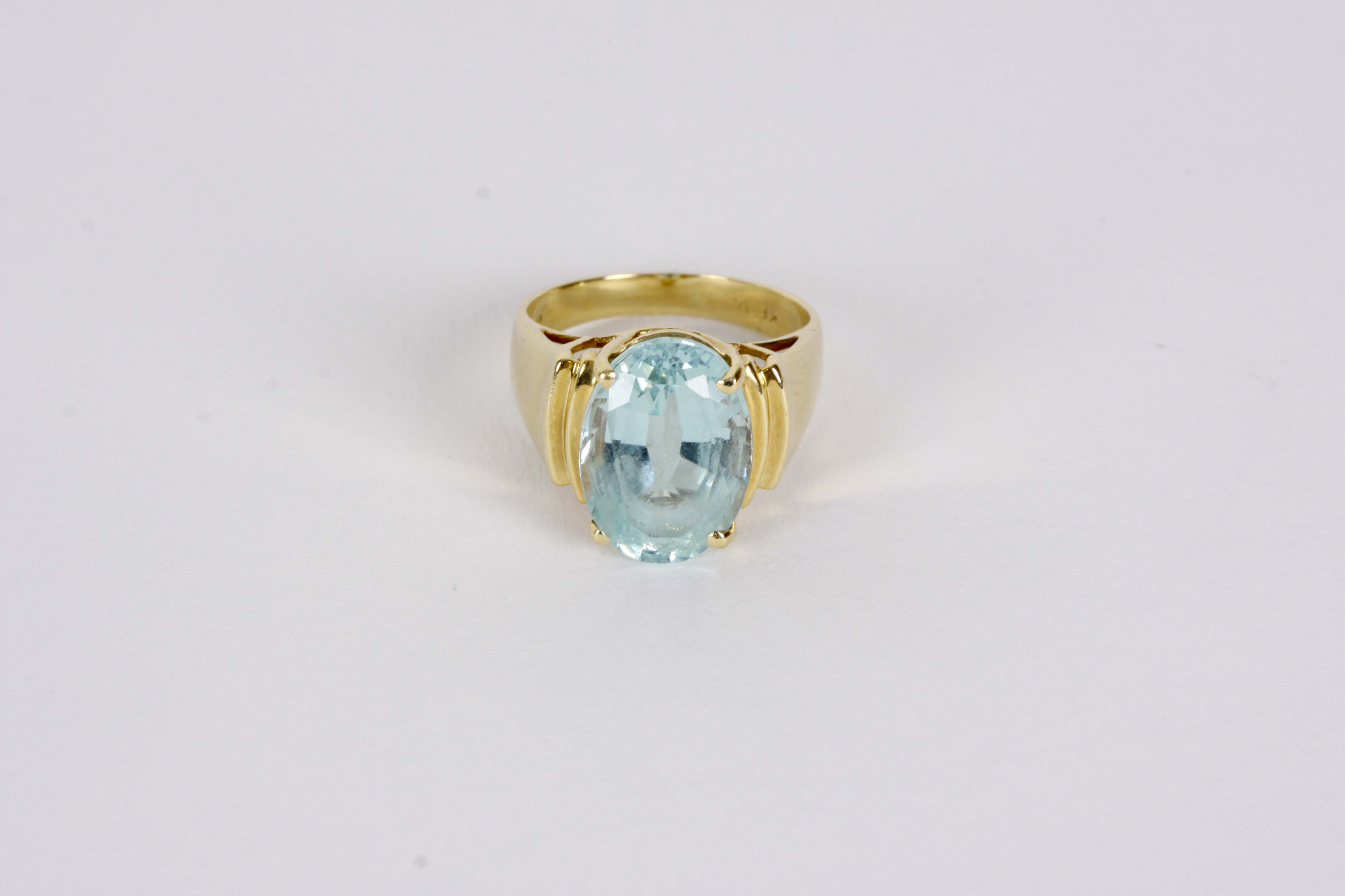 14K Yellow Gold Ring with Topaz