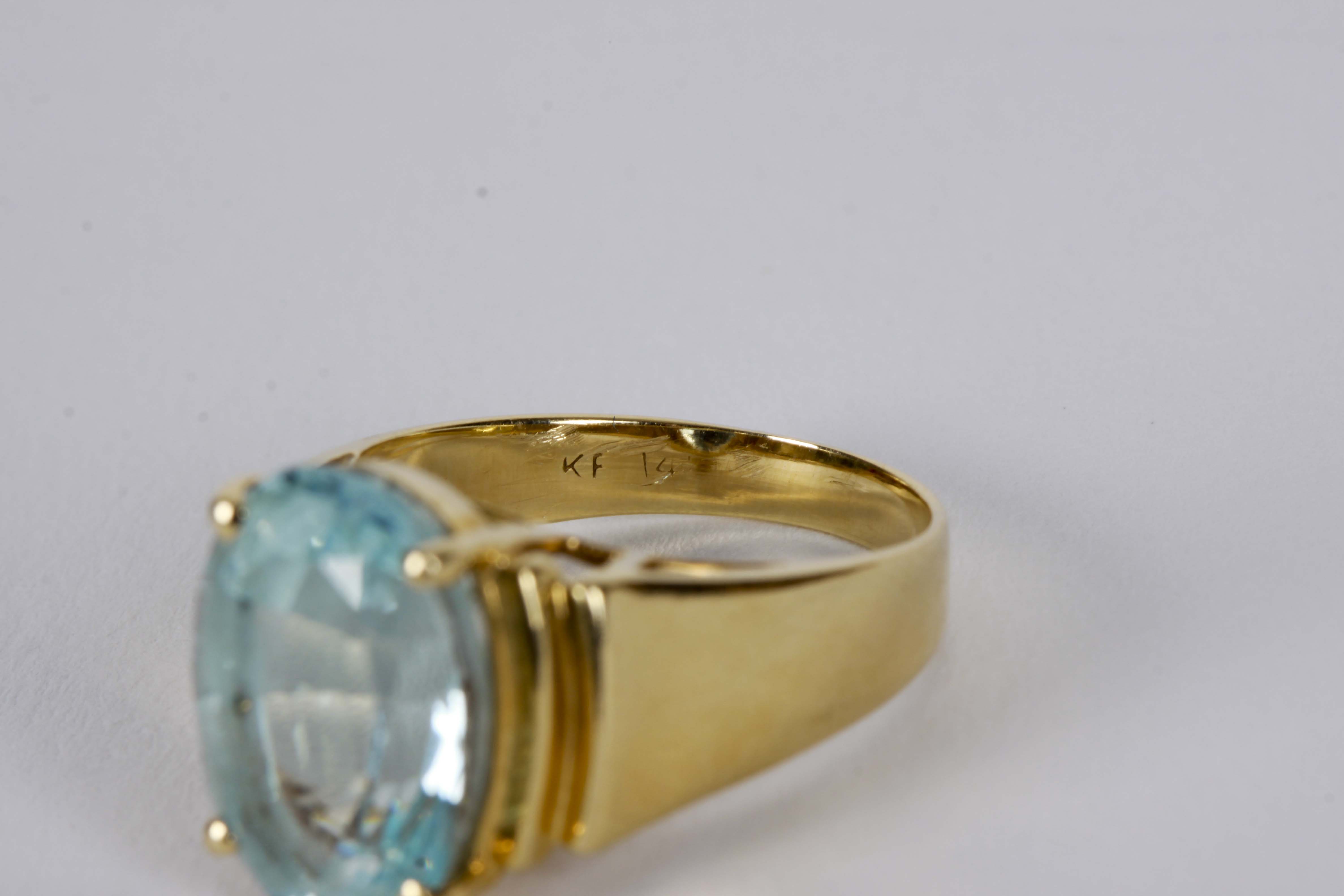 14K Yellow Gold Ring with Topaz