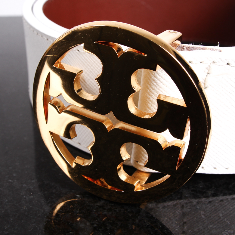 Tory Burch White Leather Belt