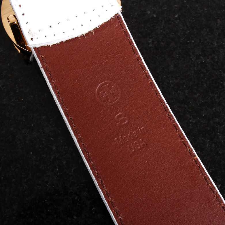 Tory Burch White Leather Belt