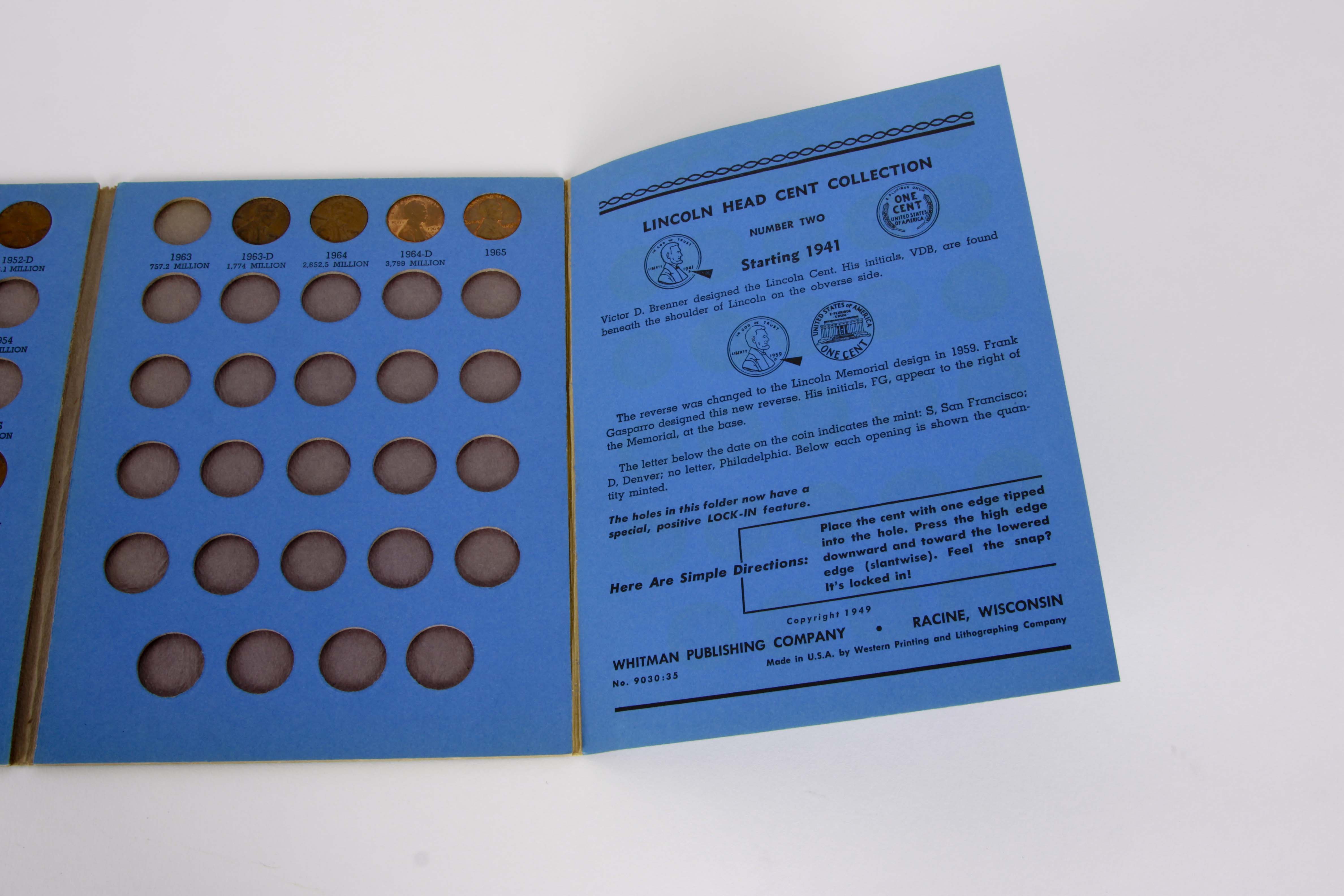 Whitman Folder Collection of Lincoln Head Cents