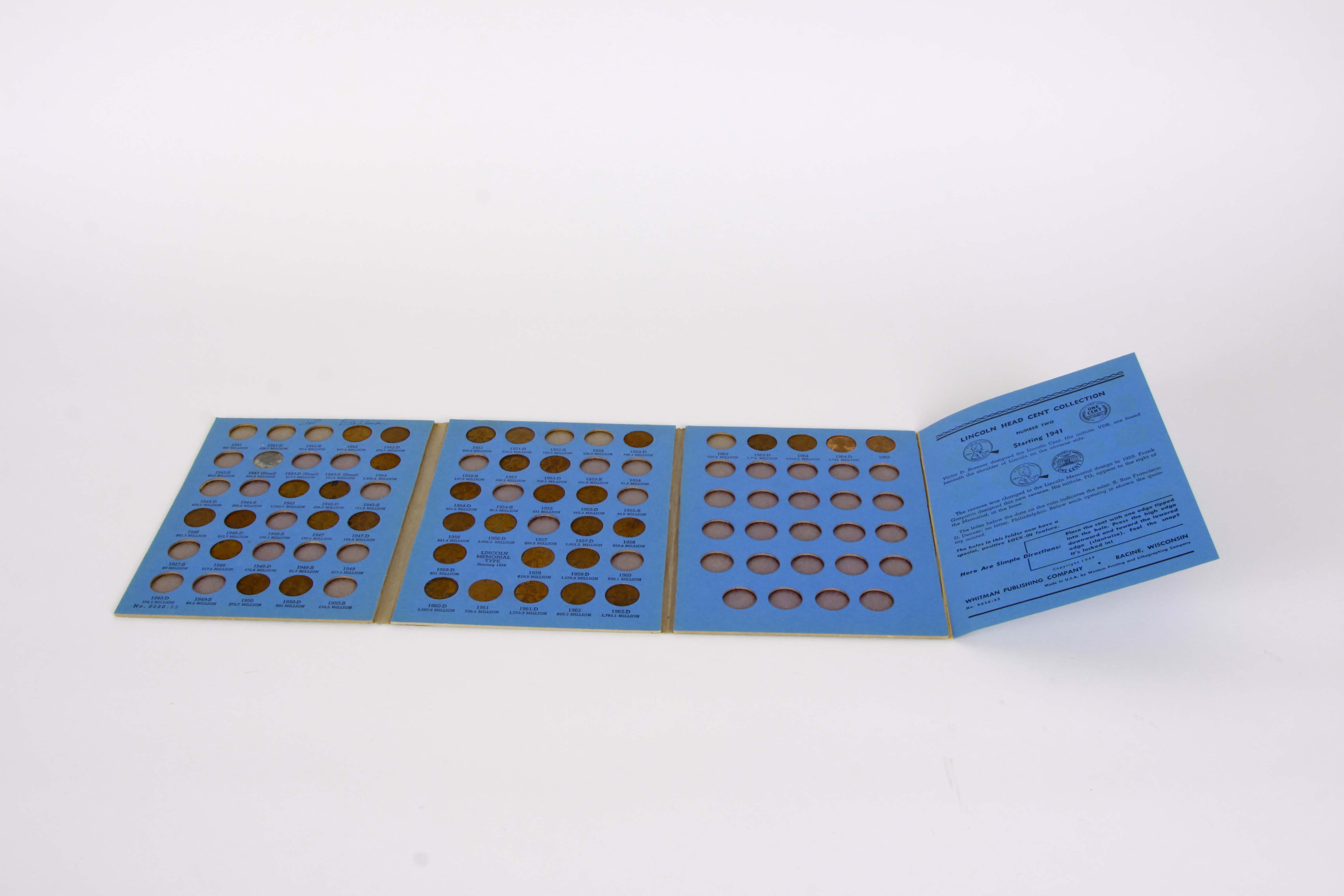 Whitman Folder Collection of Lincoln Head Cents