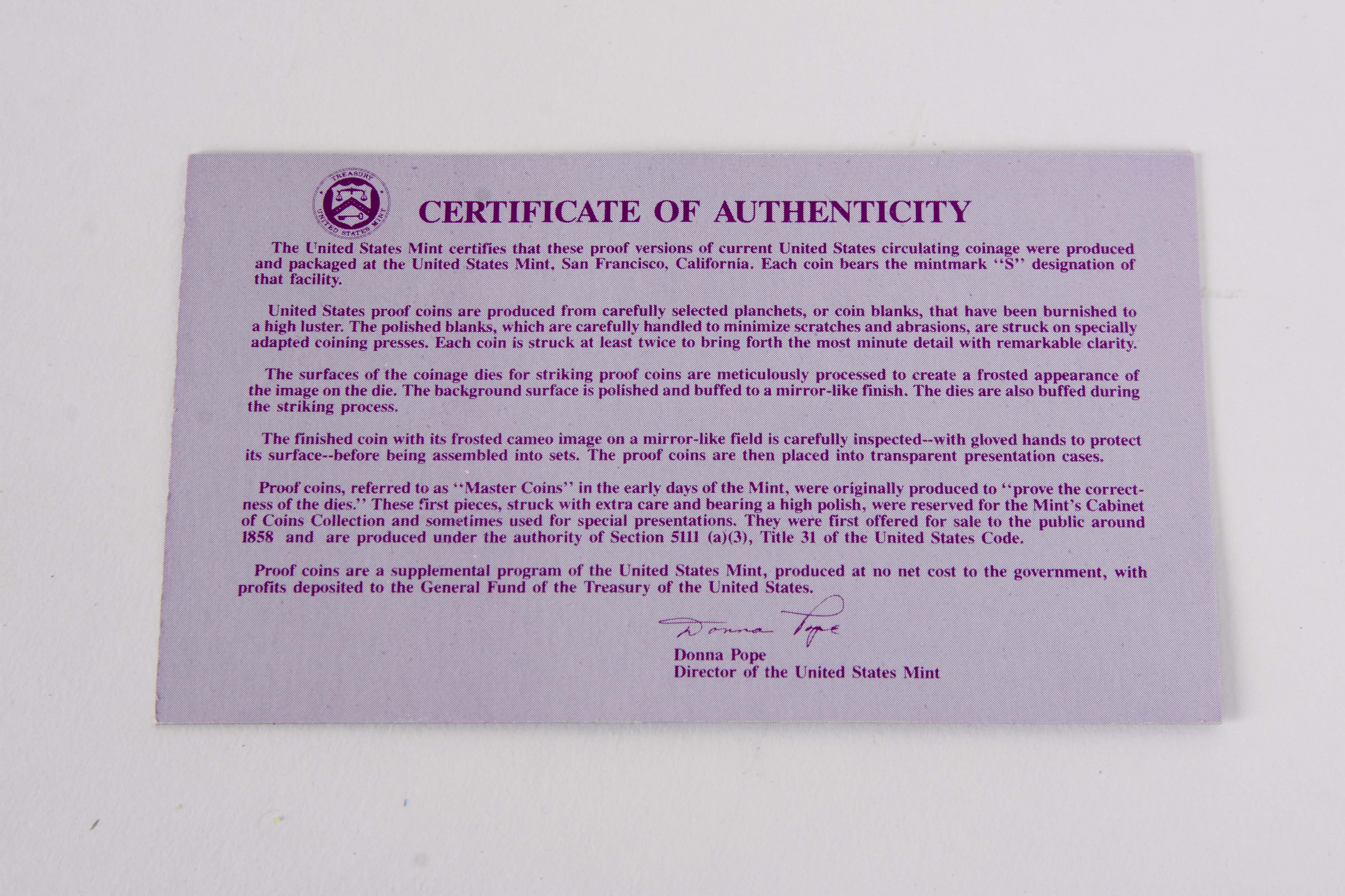 A Collection of Three United States Proof Coin Sets