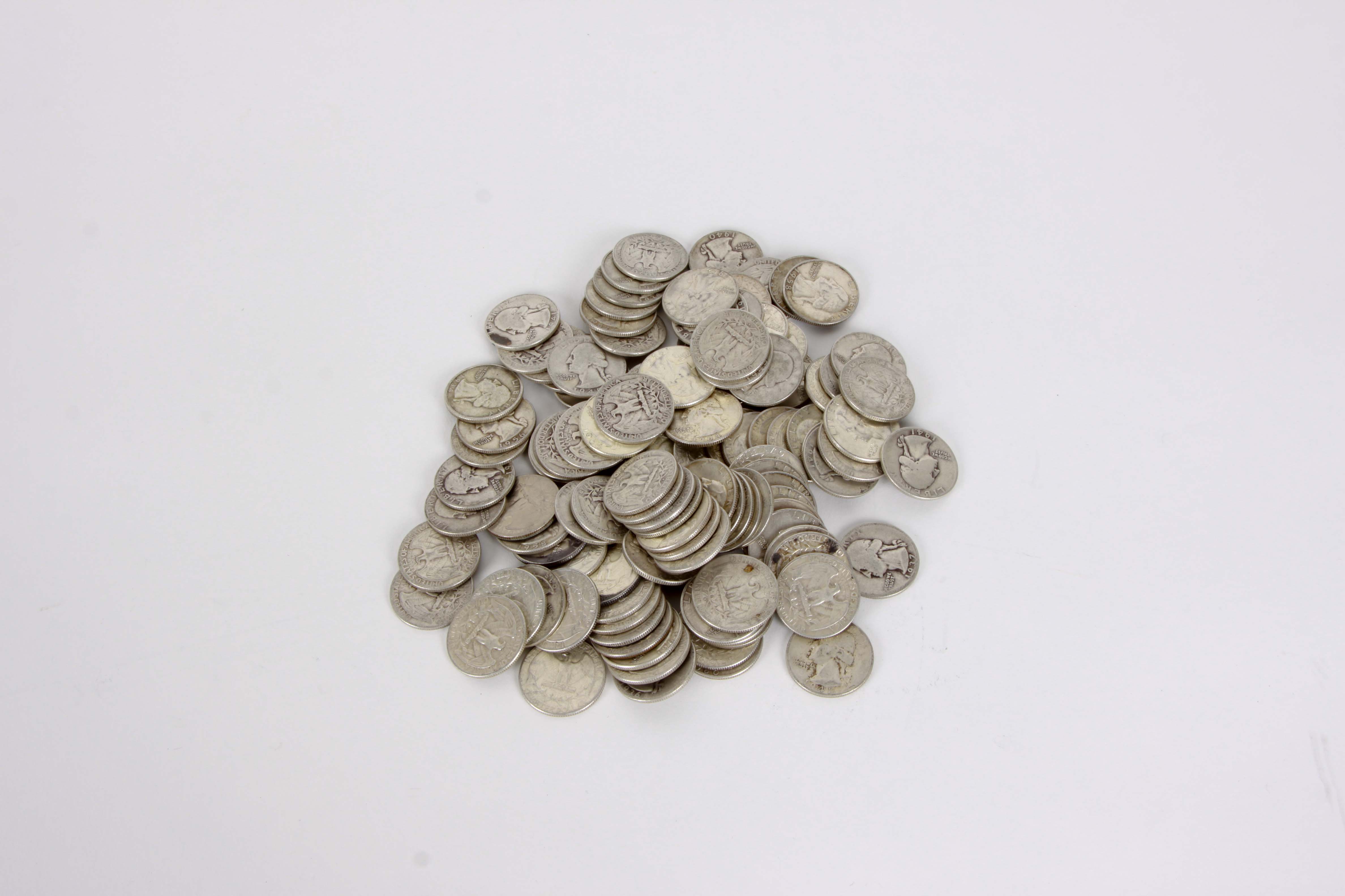 A Collection of Silver Quarters