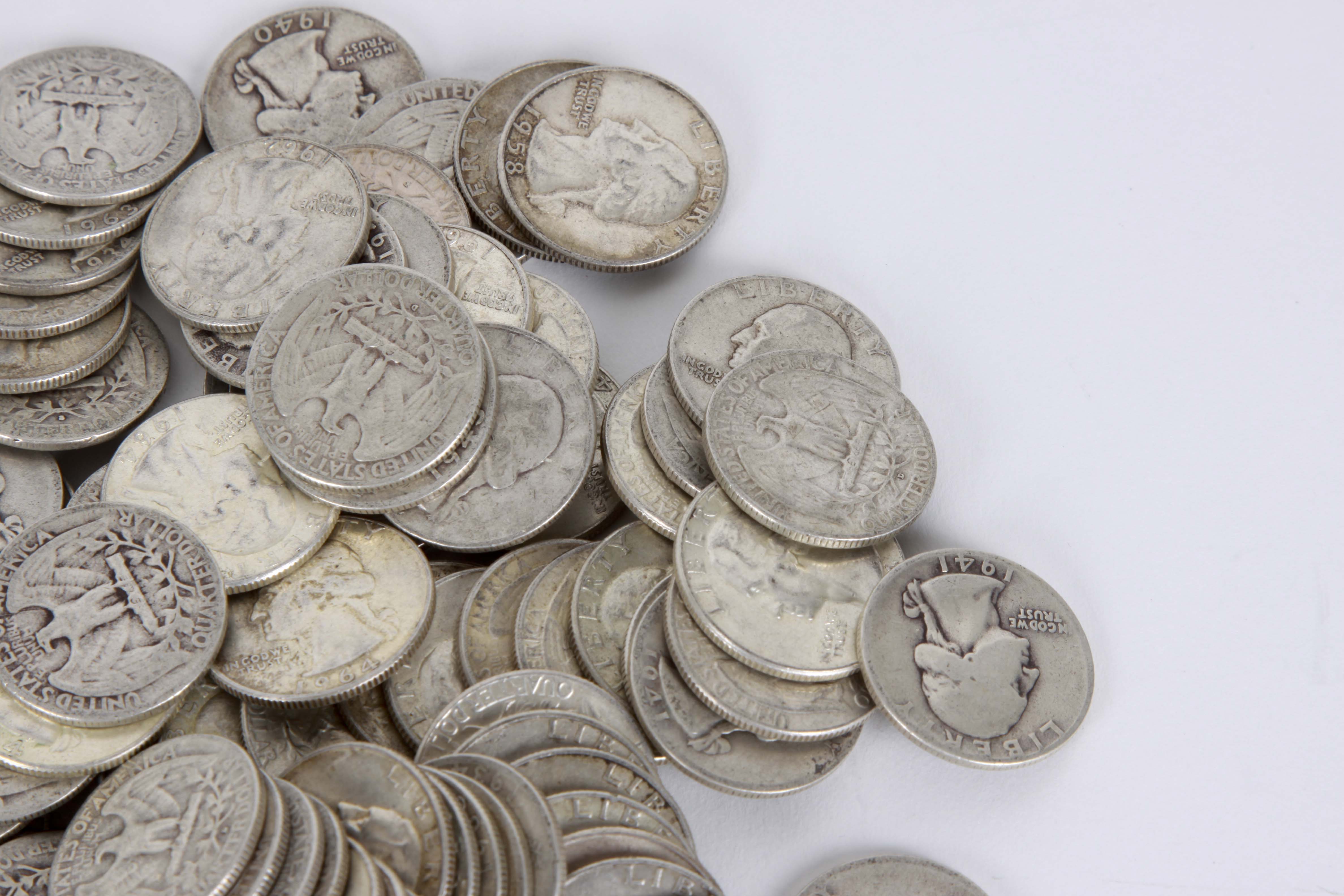 A Collection of Silver Quarters