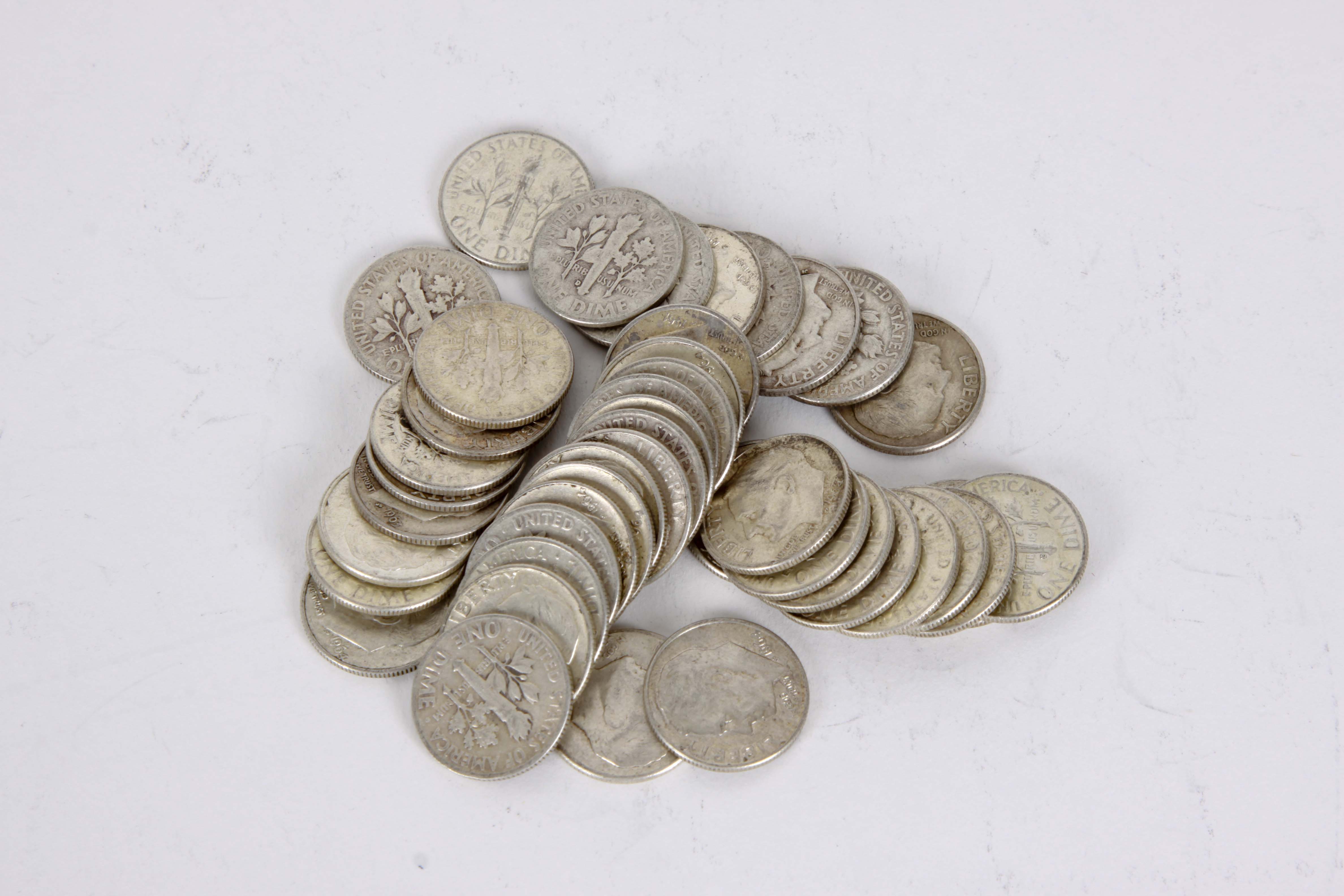 A Collection of Silver Dimes