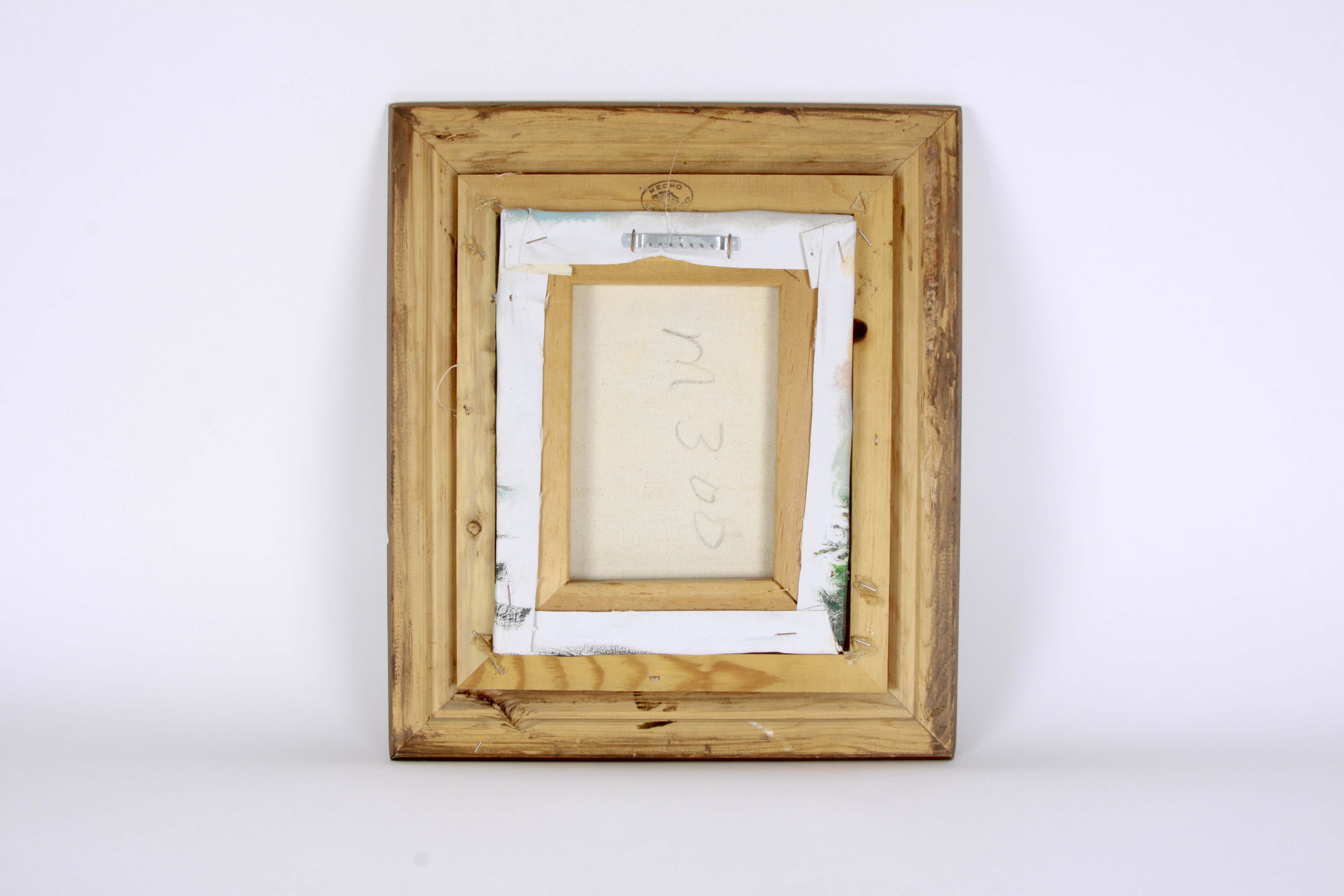 Oil Painting on Canvas of a Ship at Sea