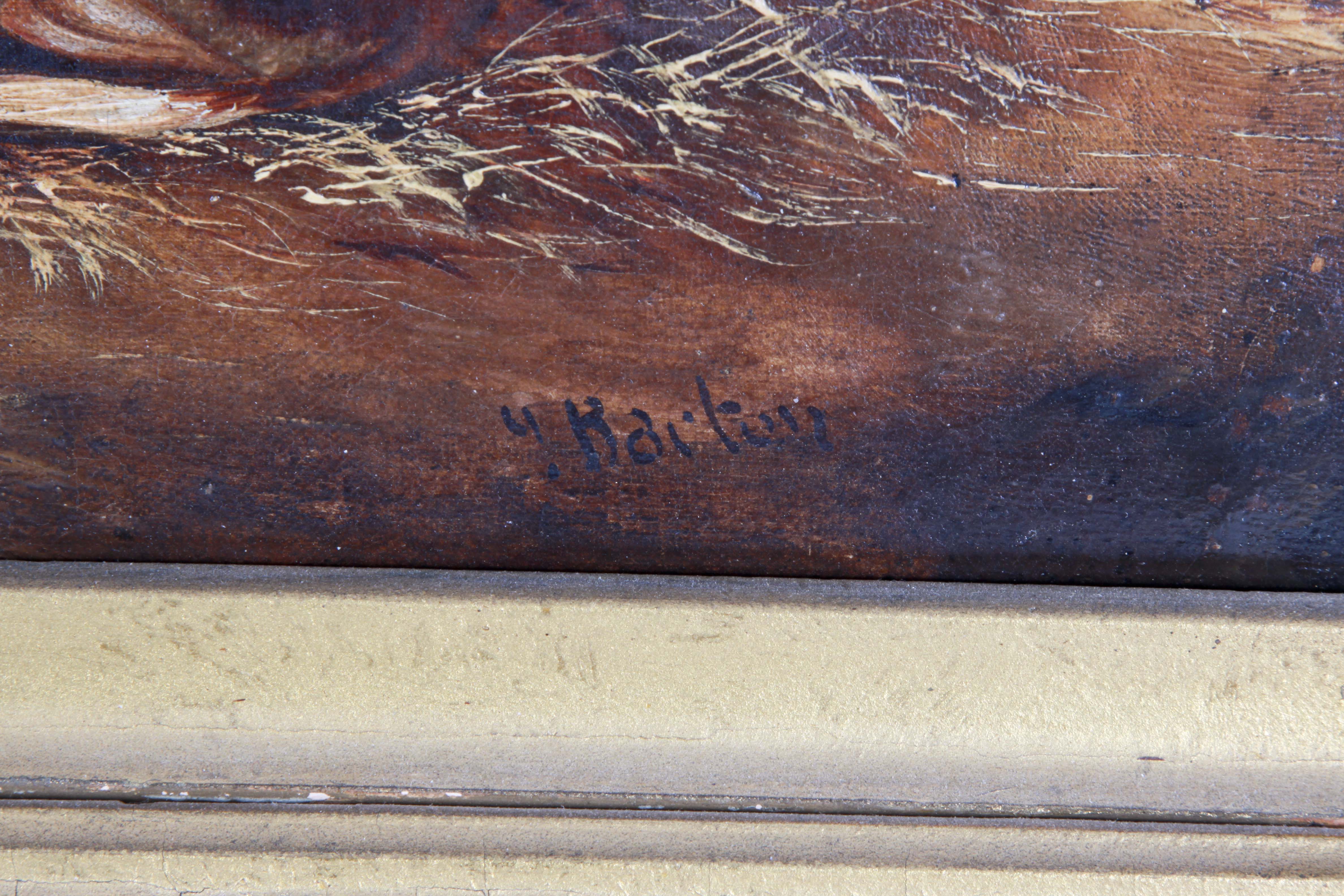 G. Barton Oil Painting of a Farm Scene