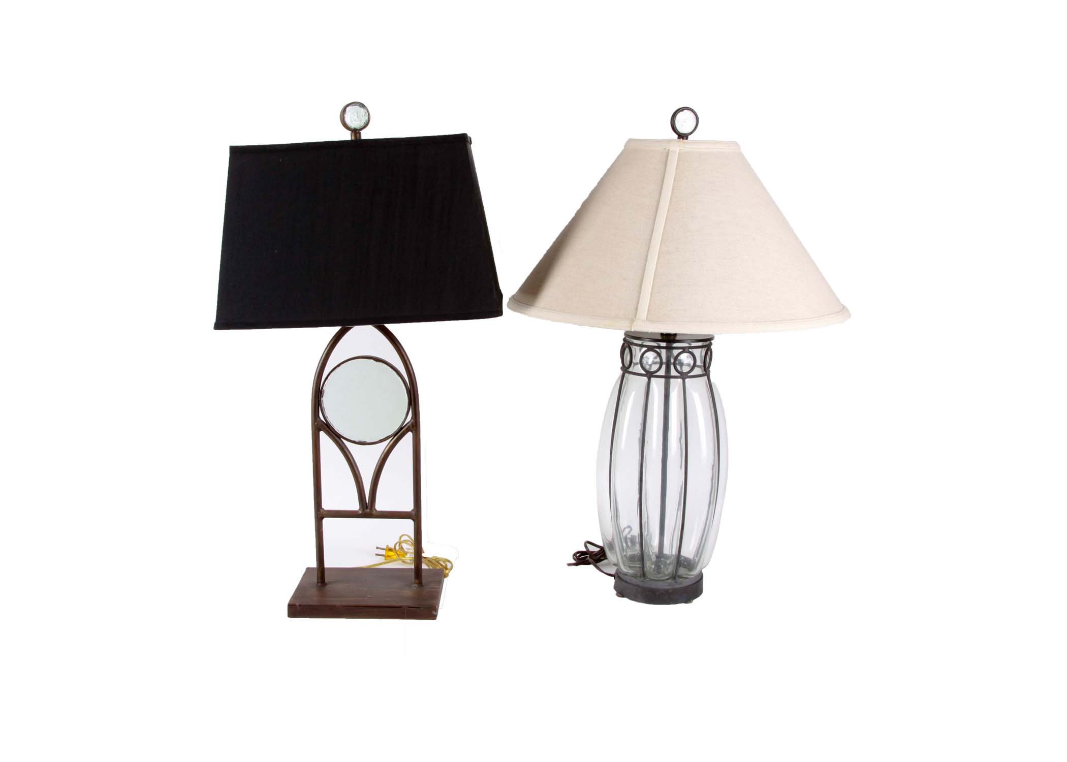 Glass and Metal Lamps