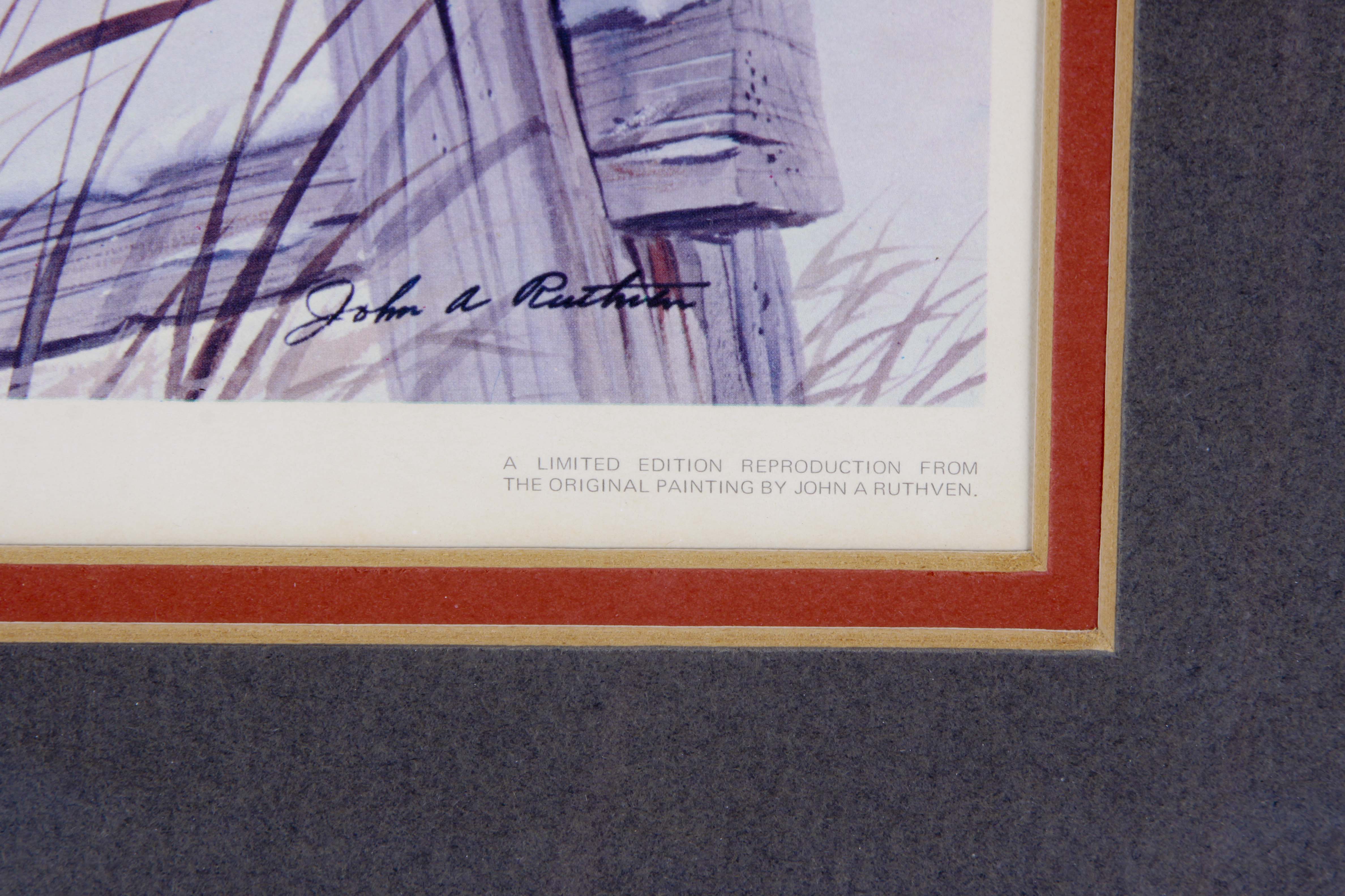 John Ruthven Offset Lithograph "Ring Necked Pheasant"