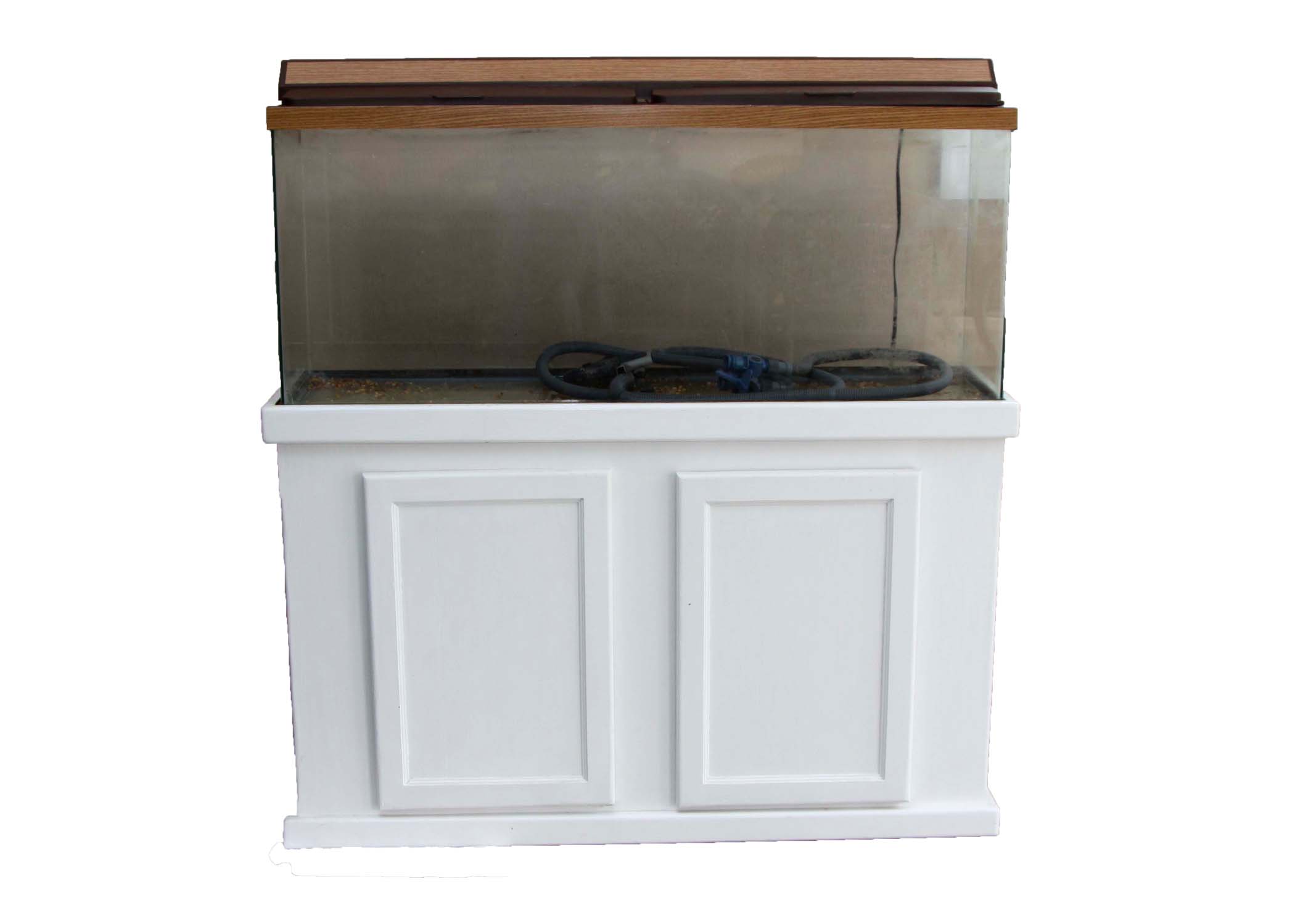 Fish Tank and Wooden Base Cabinet