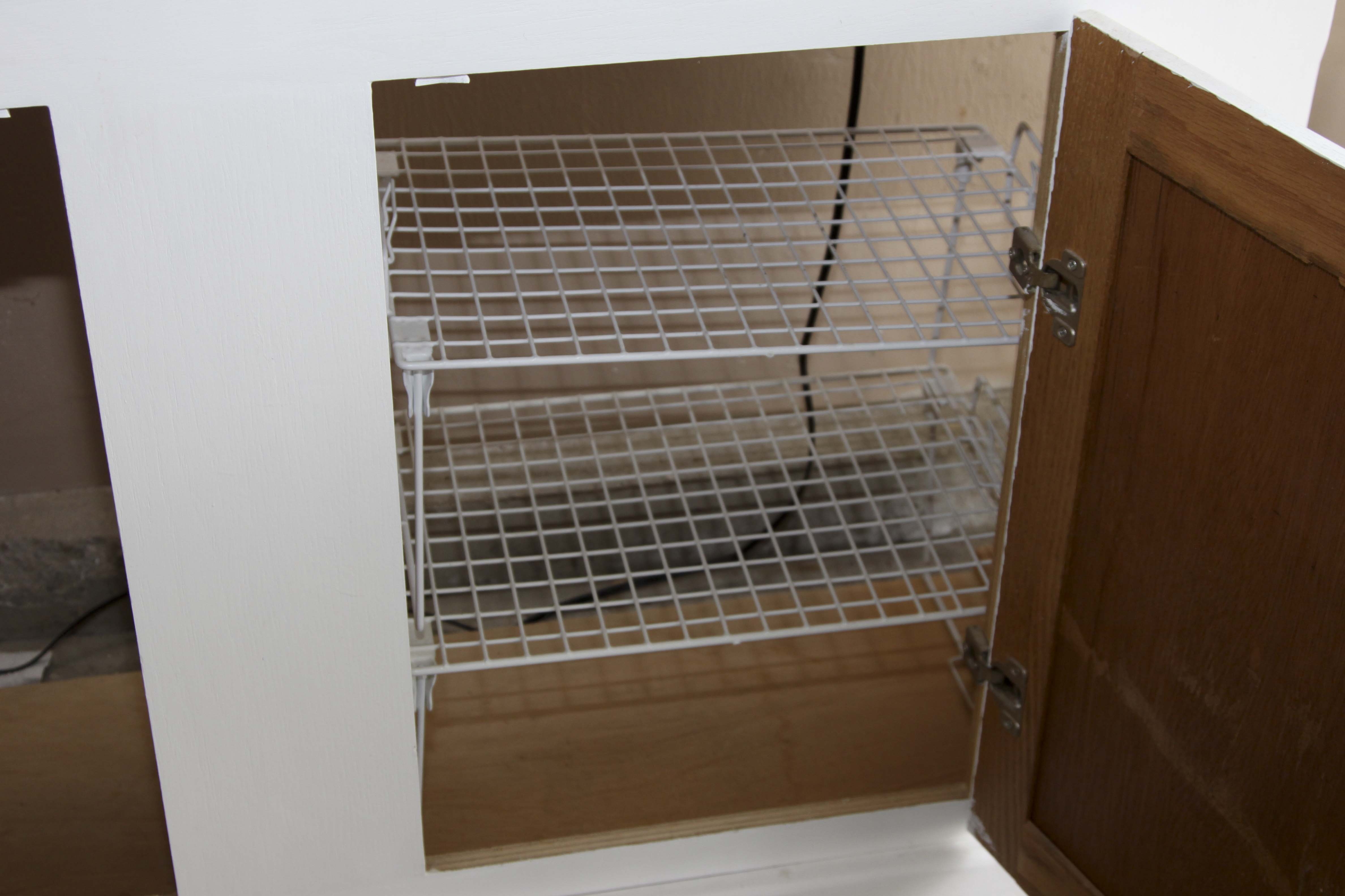 Fish Tank and Wooden Base Cabinet